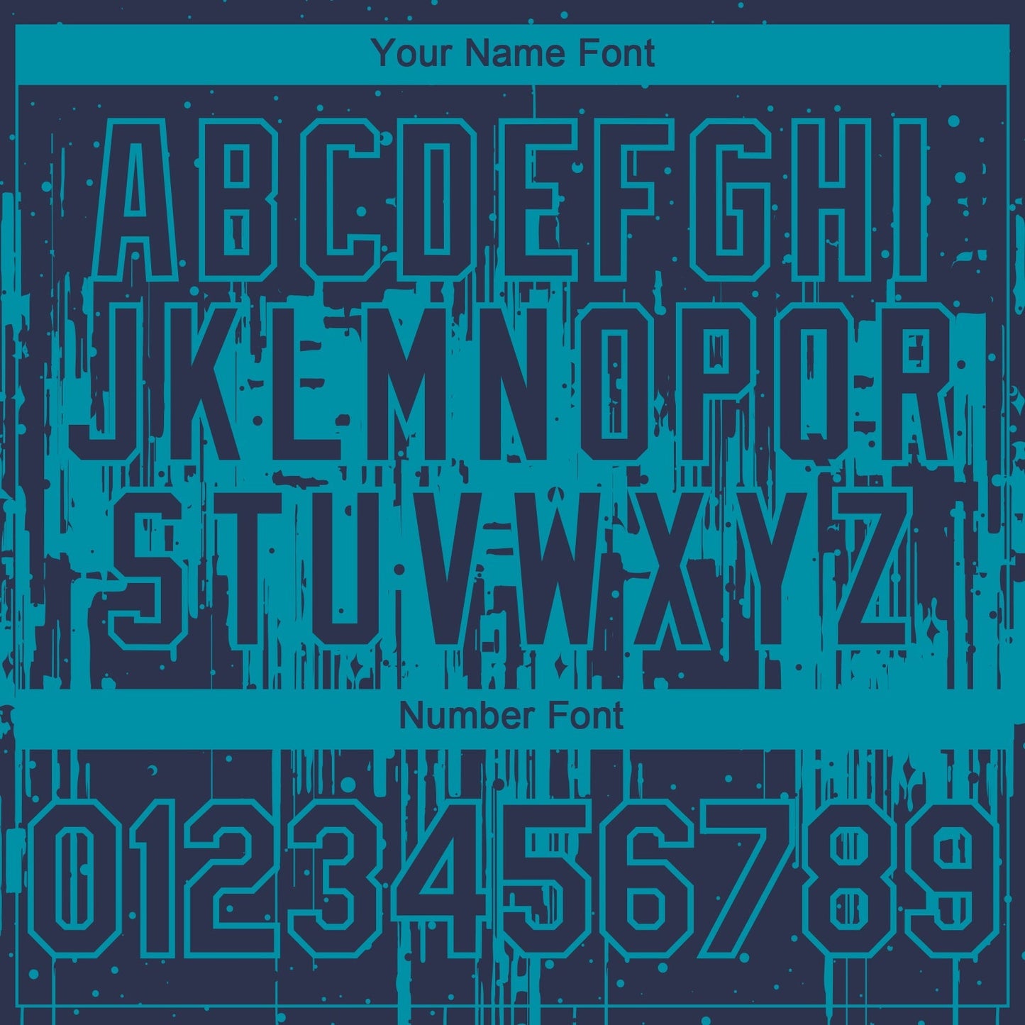 Custom Navy Teal Dripping Splatter Paint Authentic Baseball Jersey baseball jersey product view 5