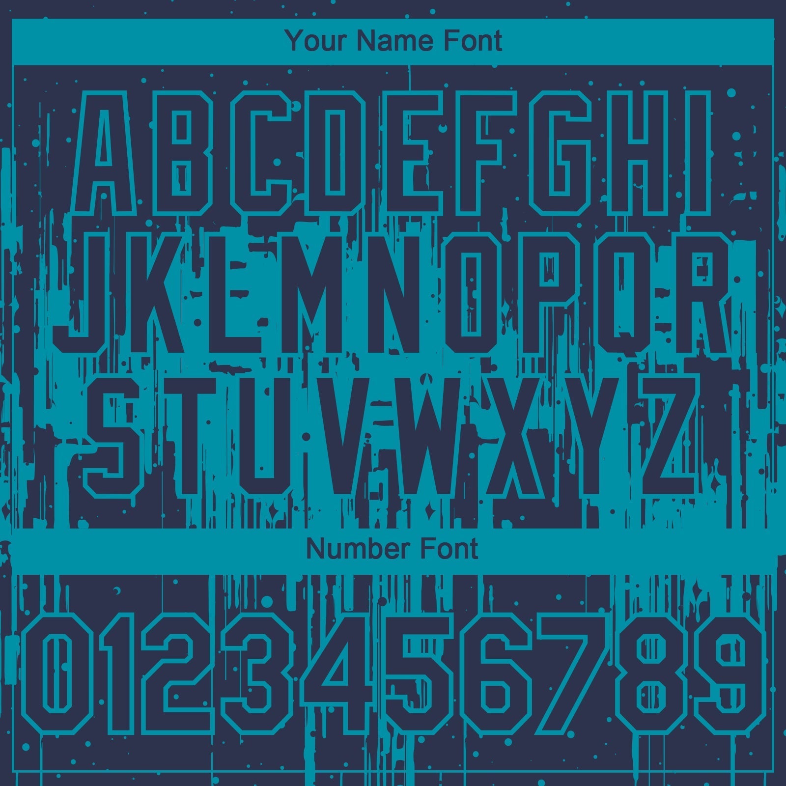 Custom Navy Teal Dripping Splatter Paint Authentic Baseball Jersey baseball jersey product view 5