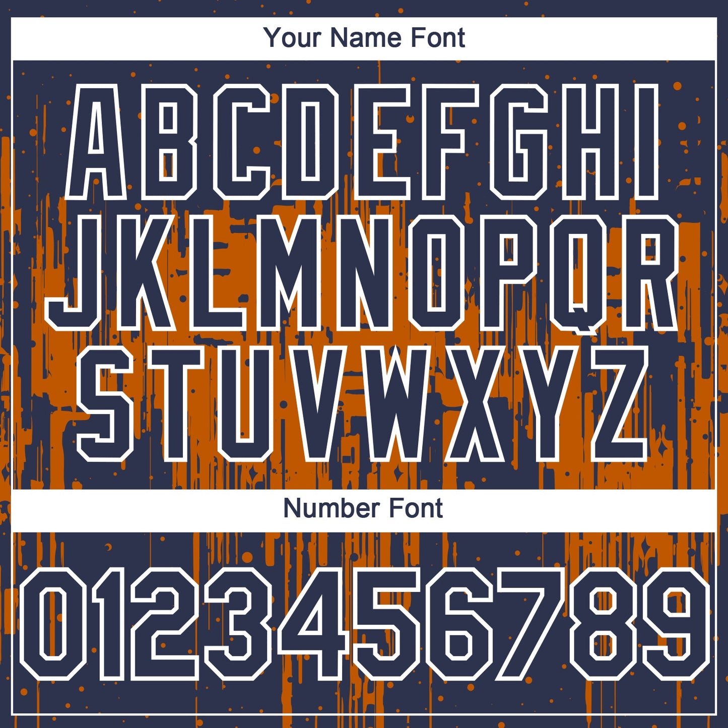 Custom Navy White-Bay Orange Dripping Splatter Paint Authentic Baseball Jersey baseball jersey product view 5