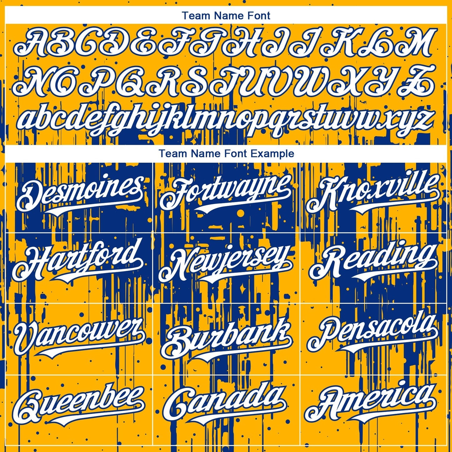 Custom Gold White-Royal Dripping Splatter Paint Authentic Baseball Jersey baseball jersey product view 4