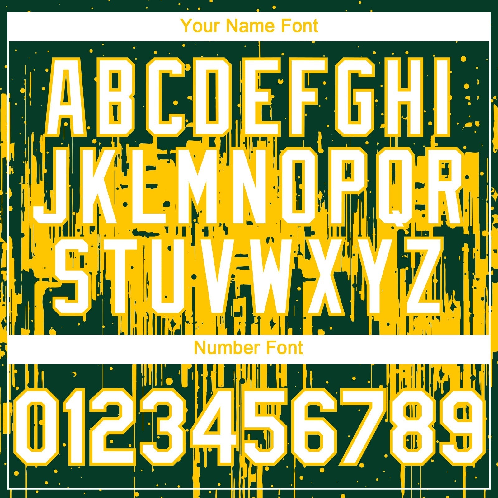 Custom Green White-Yellow Dripping Splatter Paint Authentic Baseball Jersey baseball jersey product view 5