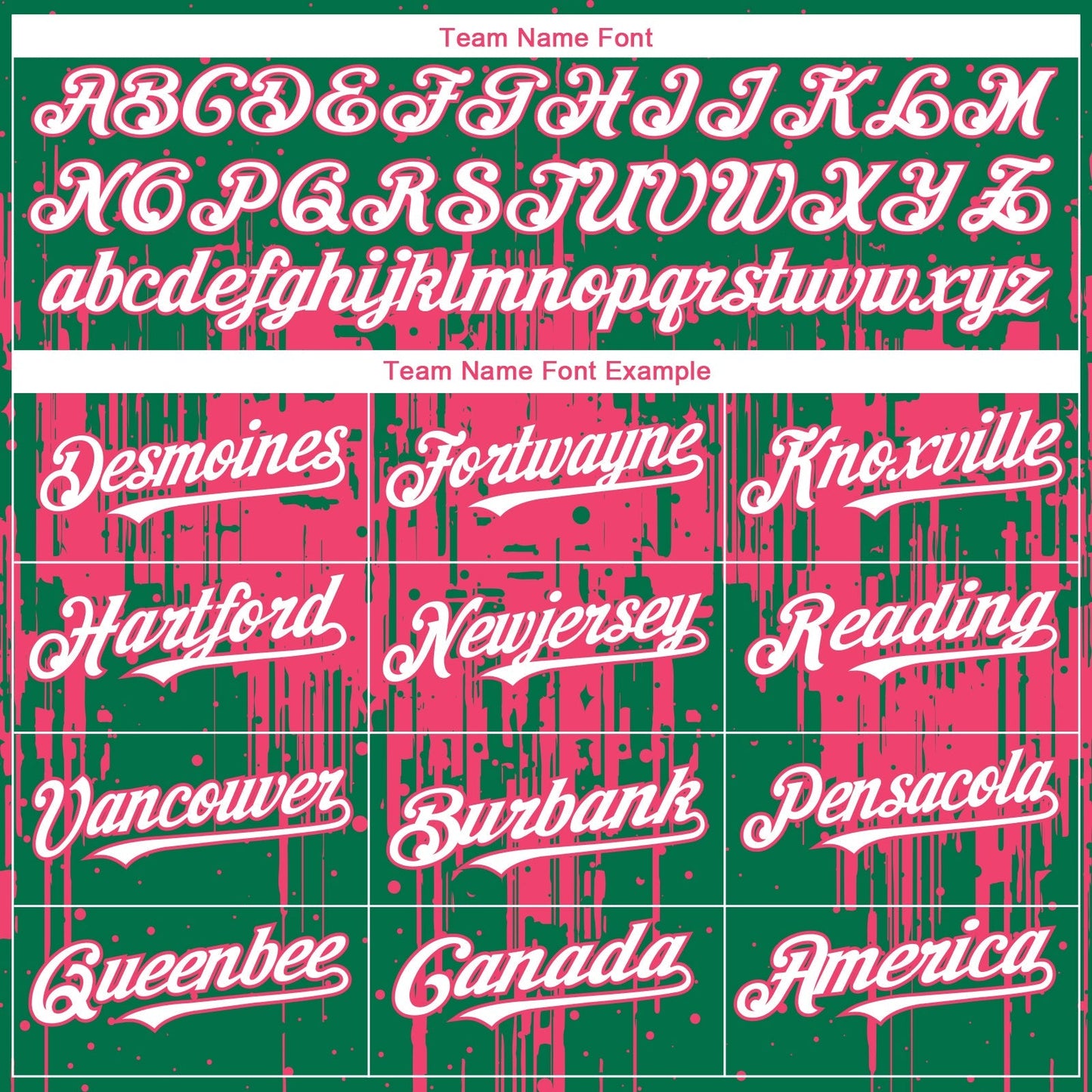 Custom Kelly Green White-Neon Pink Dripping Splatter Paint Authentic Baseball Jersey baseball jersey product view 4