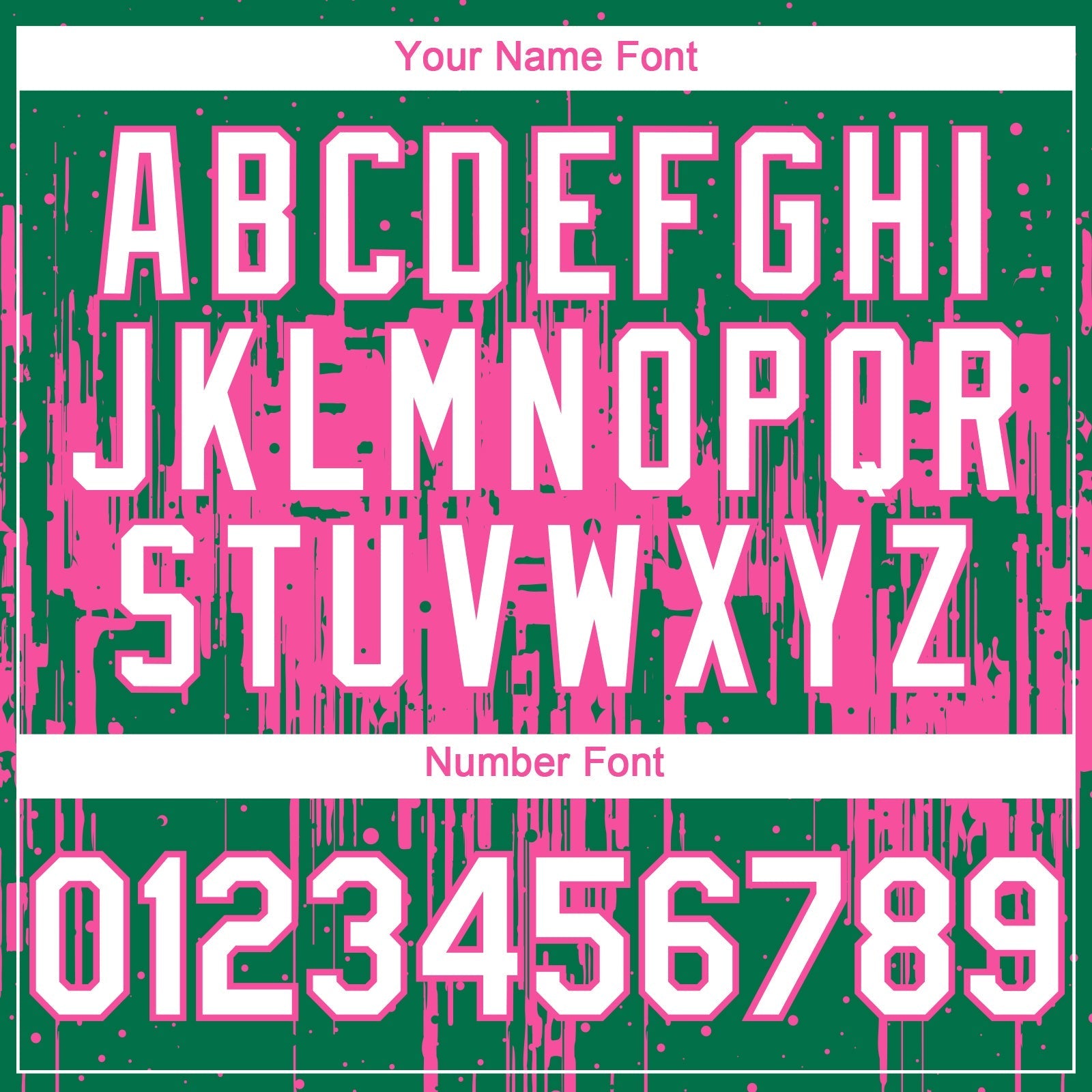 Custom Kelly Green White-Pink Dripping Splatter Paint Authentic Baseball Jersey baseball jersey product view 5