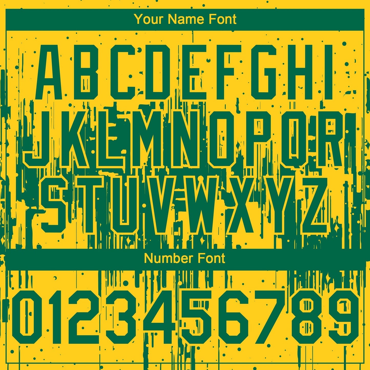Custom Yellow Kelly Green Dripping Splatter Paint Authentic Baseball Jersey baseball jersey product view 5