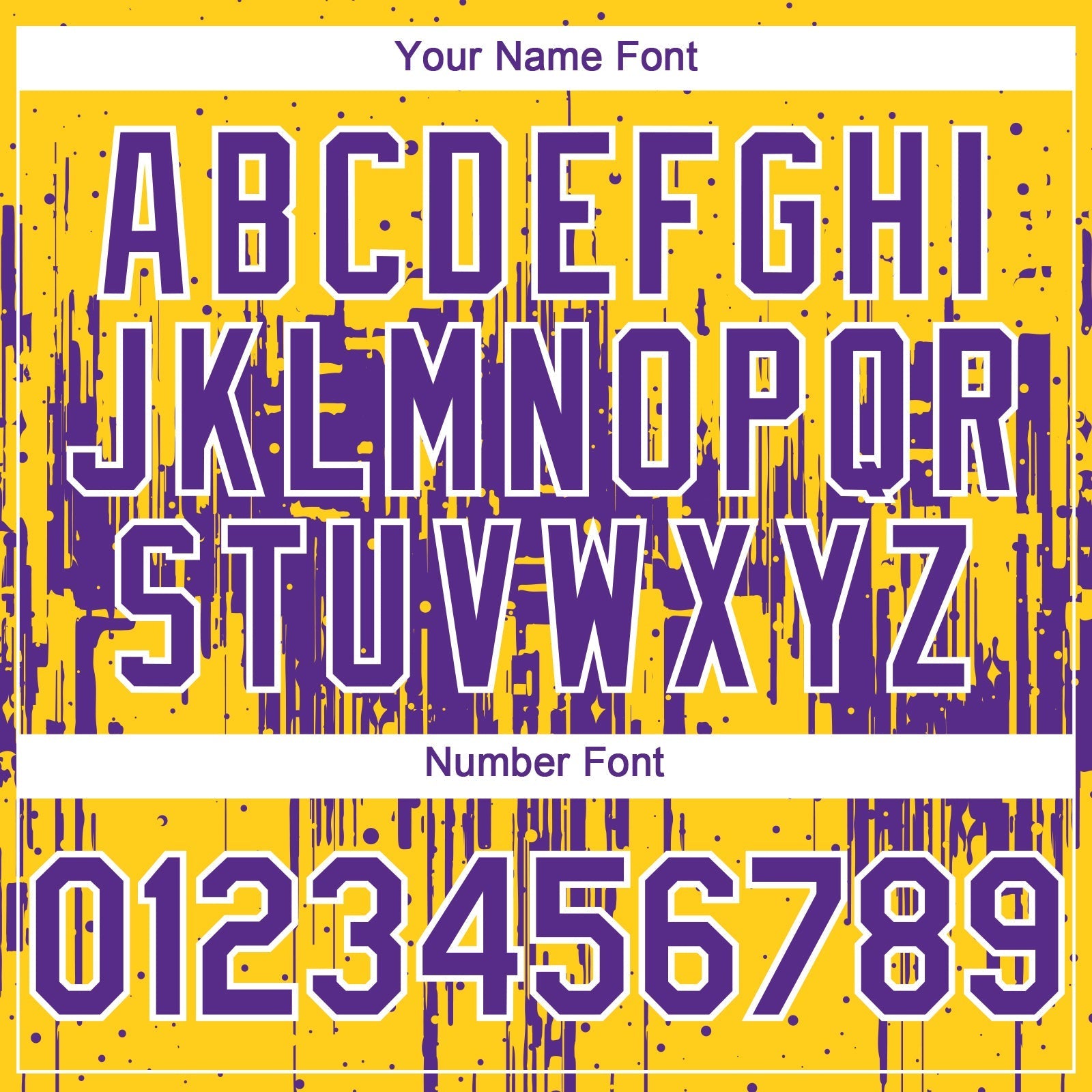 Custom Yellow Purple-White Dripping Splatter Paint Authentic Baseball Jersey baseball jersey product view 5