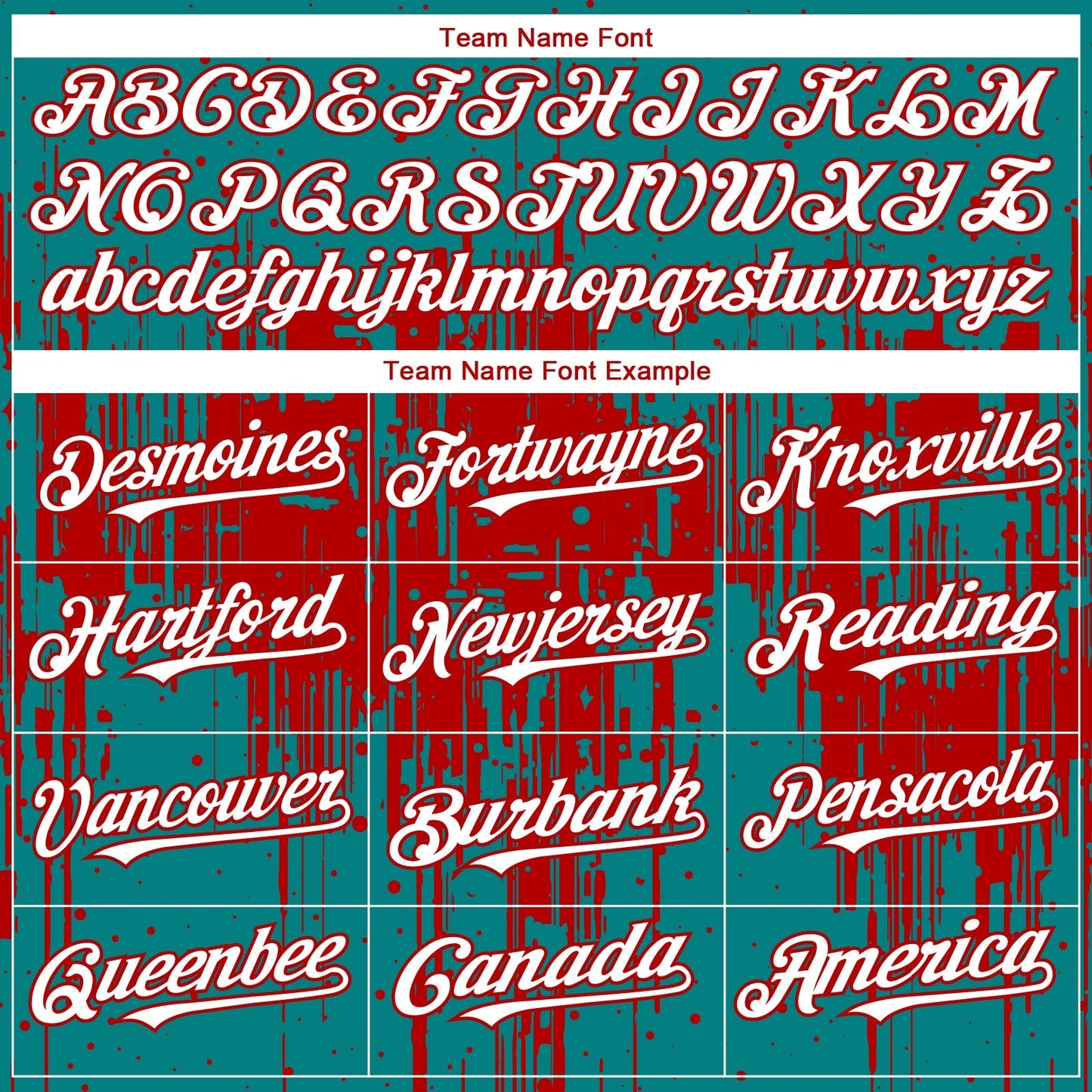 Custom Teal White-Red Dripping Splatter Paint Authentic Baseball Jersey baseball jersey product view 4