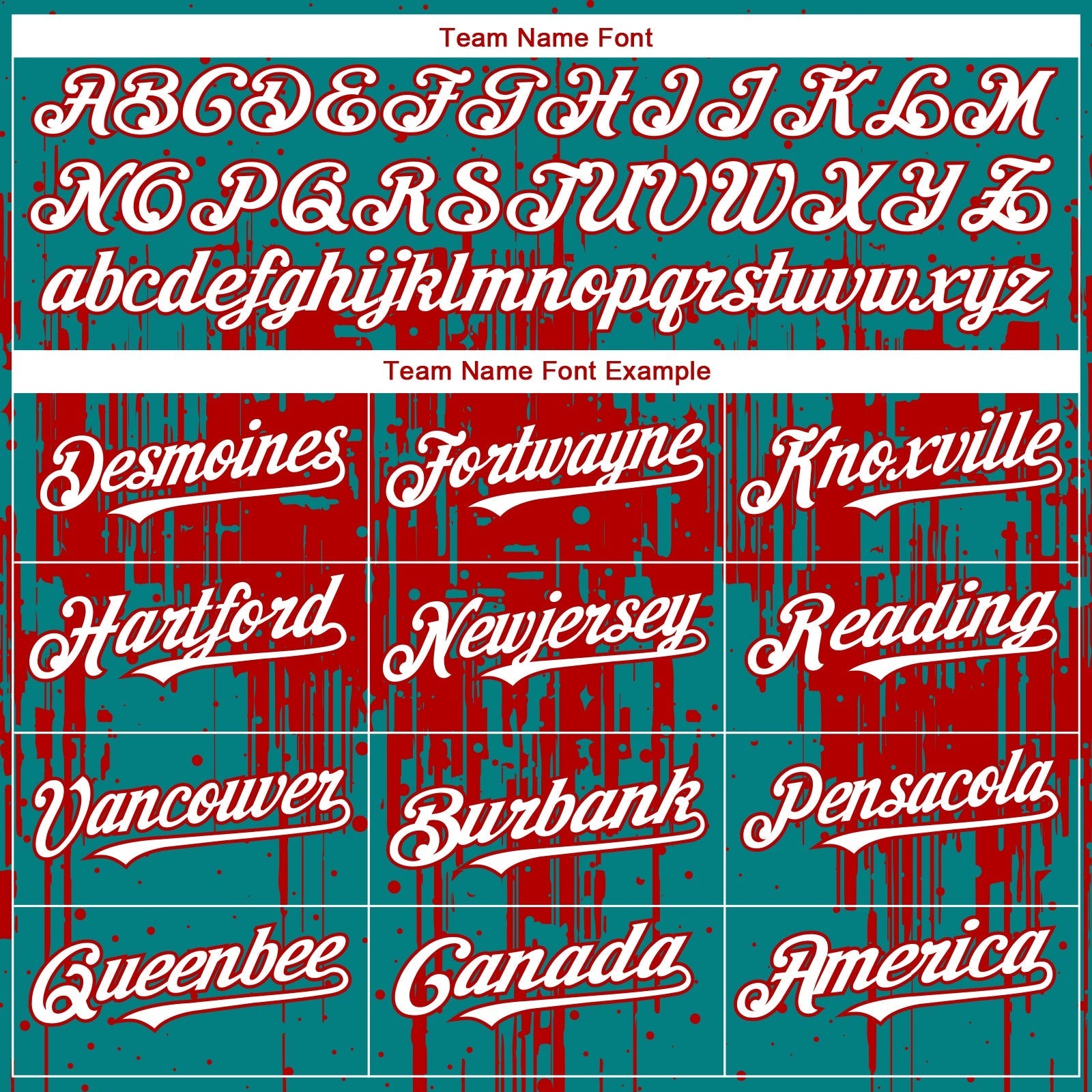 Custom Teal White-Red Dripping Splatter Paint Authentic Baseball Jersey baseball jersey product view 4