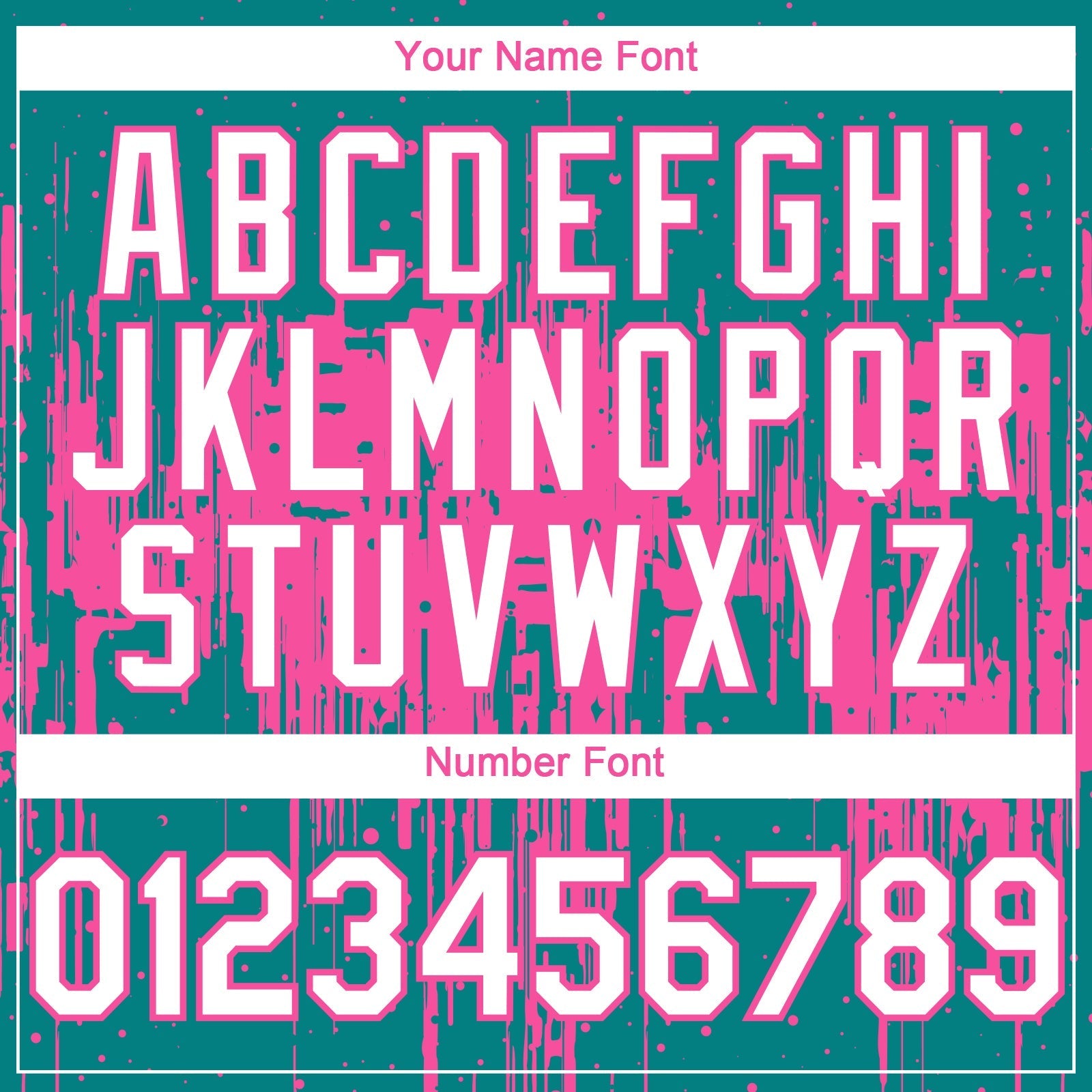 Custom Teal White-Pink Dripping Splatter Paint Authentic Baseball Jersey baseball jersey product view 5