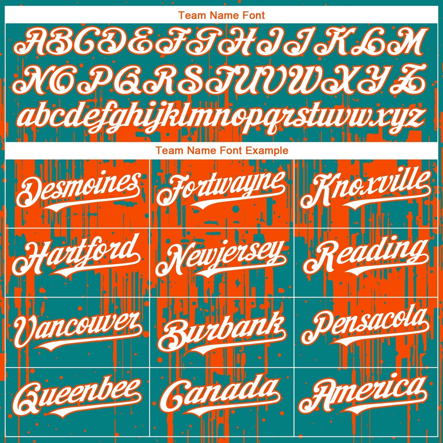 Custom Teal White-Orange Dripping Splatter Paint Authentic Baseball Jersey baseball jersey product view 4