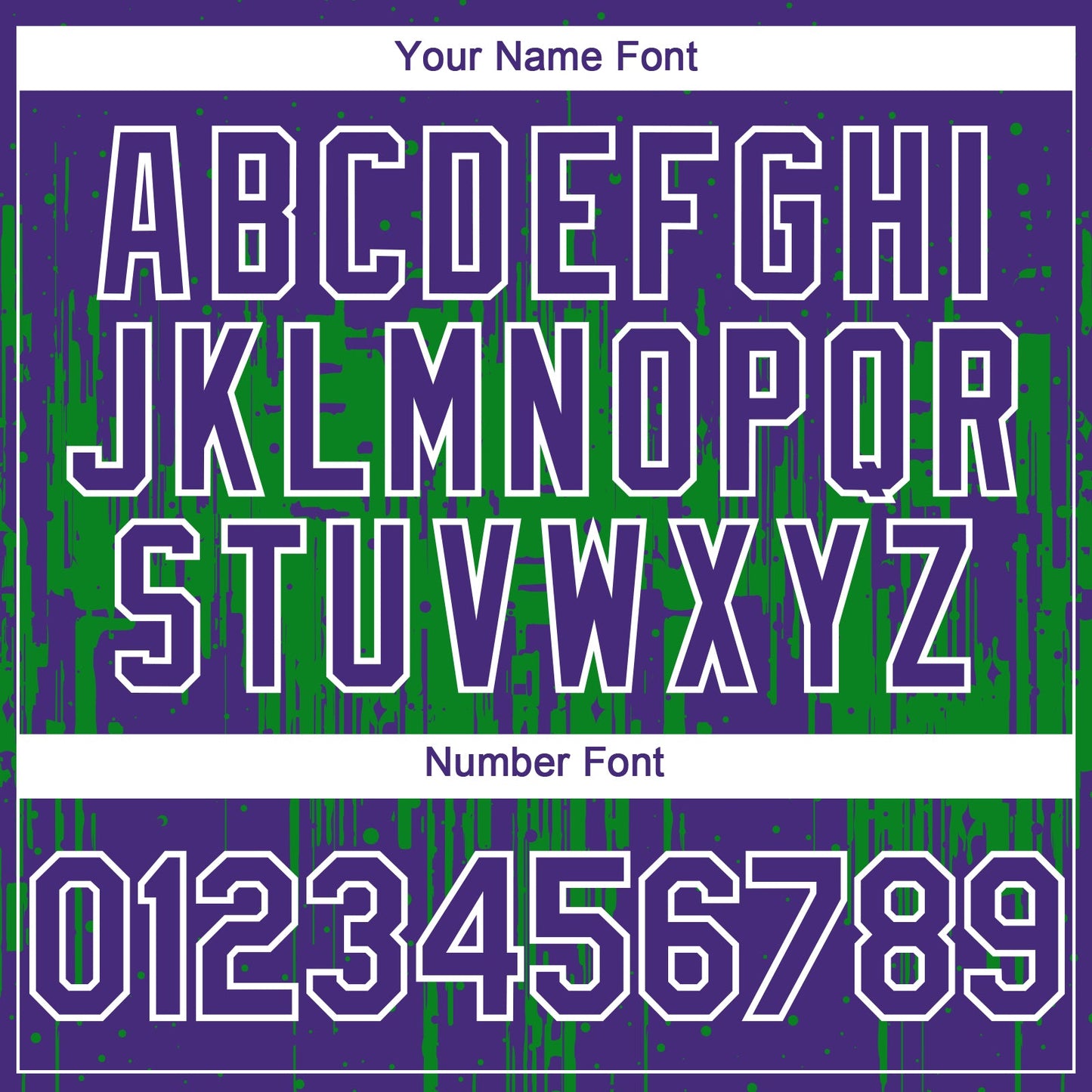 Custom Purple White-Grass Green Dripping Splatter Paint Authentic Baseball Jersey baseball jersey product view 5