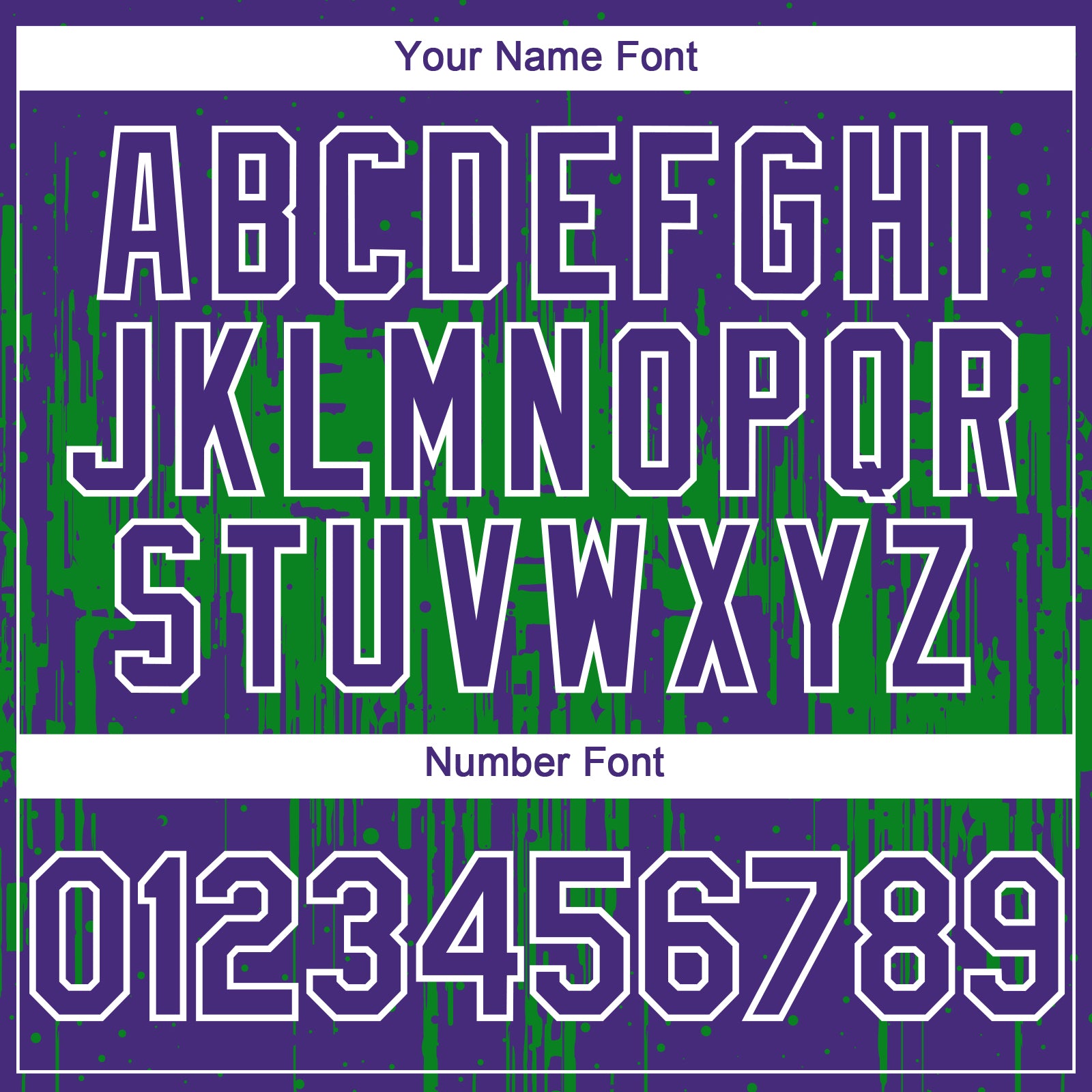 Custom Purple White-Grass Green Dripping Splatter Paint Authentic Baseball Jersey baseball jersey product view 5