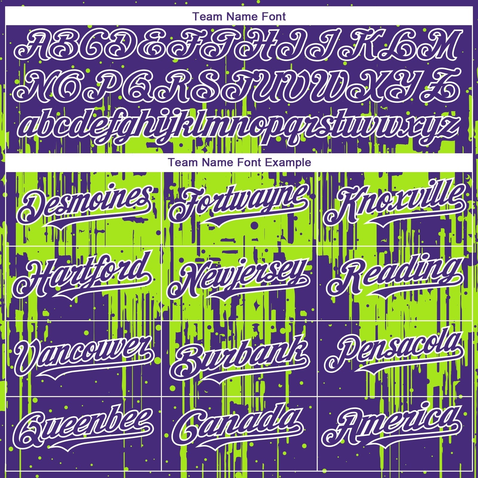 Custom Purple White-Neon Green Dripping Splatter Paint Authentic Baseball Jersey baseball jersey product view 4