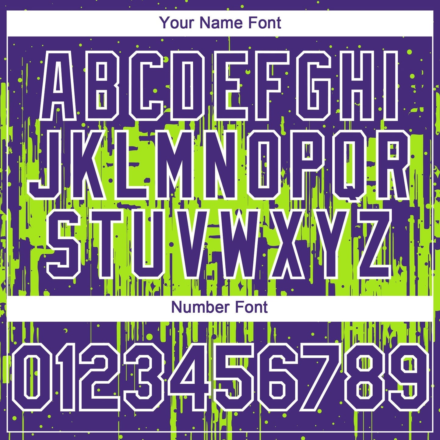 Custom Purple White-Neon Green Dripping Splatter Paint Authentic Baseball Jersey baseball jersey product view 5