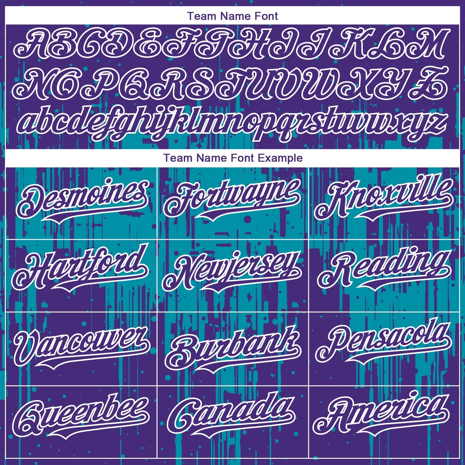 Custom Purple White-Teal Dripping Splatter Paint Authentic Baseball Jersey baseball jersey product view 4
