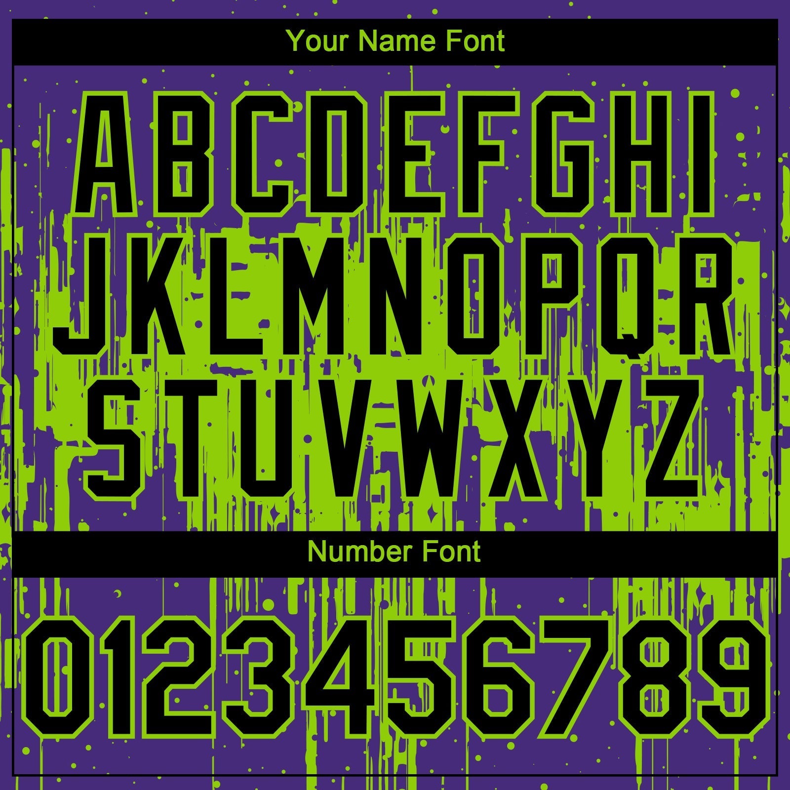 Custom Purple Black-Neon Green Dripping Splatter Paint Authentic Baseball Jersey baseball jersey product view 5