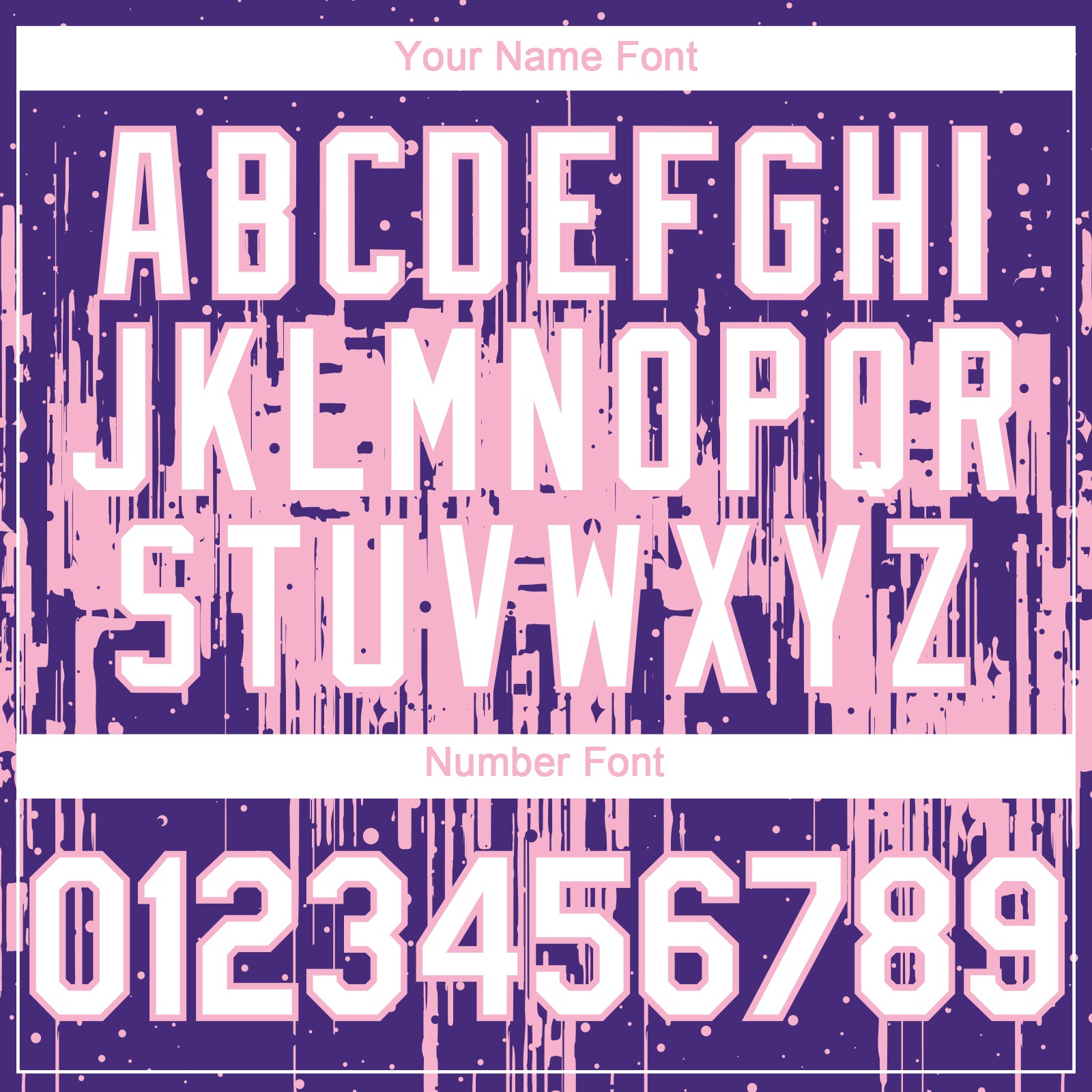 Custom Purple White-Light Pink Dripping Splatter Paint Authentic Baseball Jersey baseball jersey product view 5