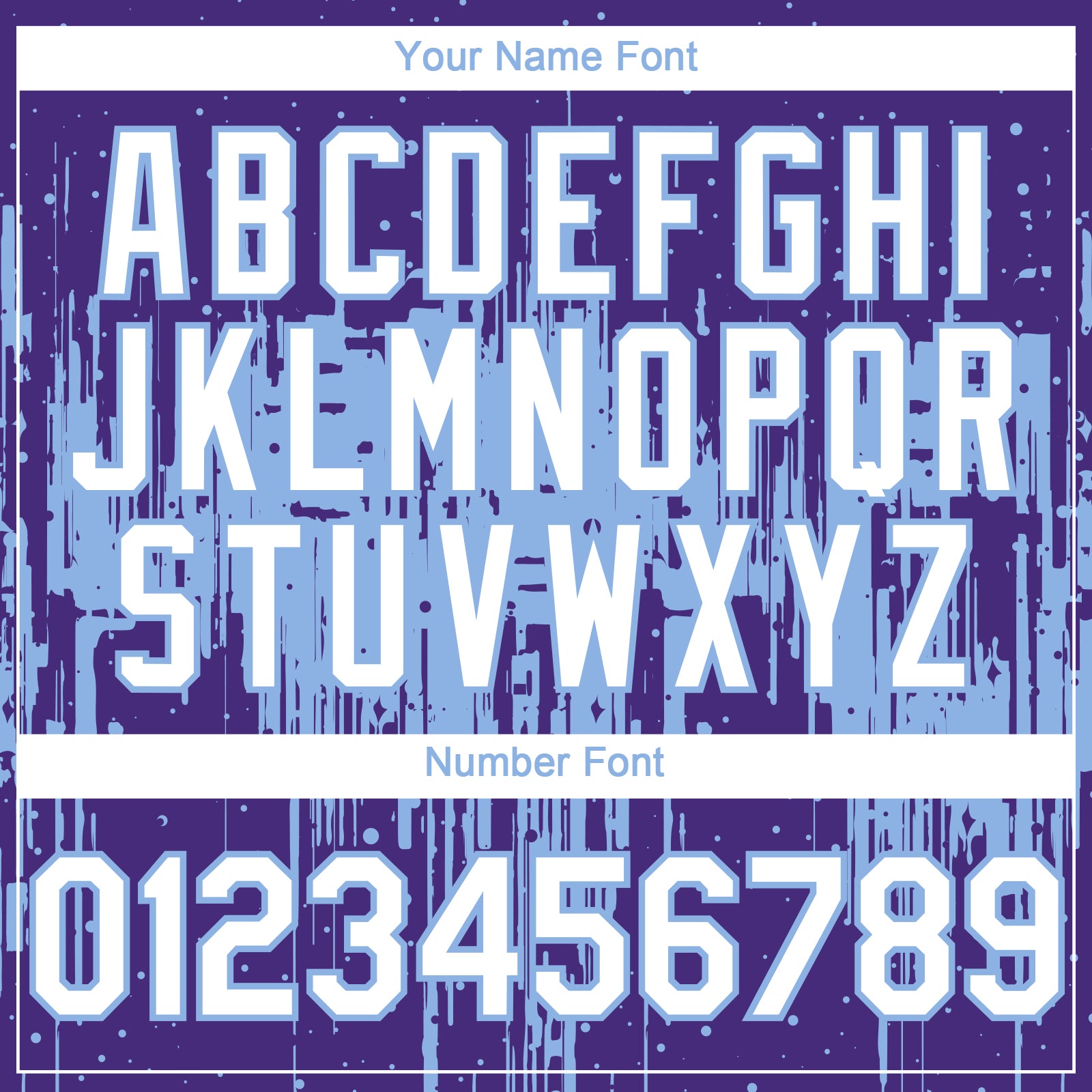Custom Purple White-Light Blue Dripping Splatter Paint Authentic Baseball Jersey baseball jersey product view 5