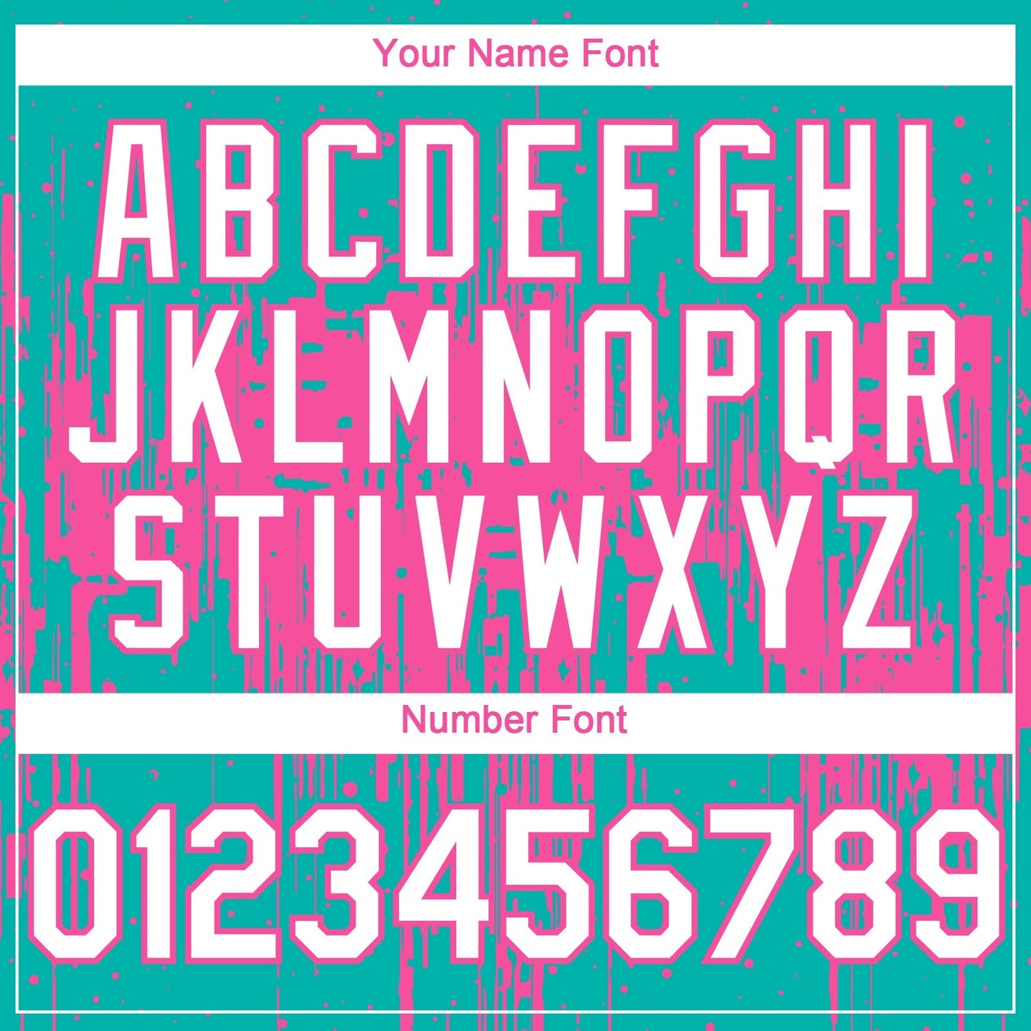 Custom Aqua White-Pink Dripping Splatter Paint Authentic Baseball Jersey baseball jersey product view 5