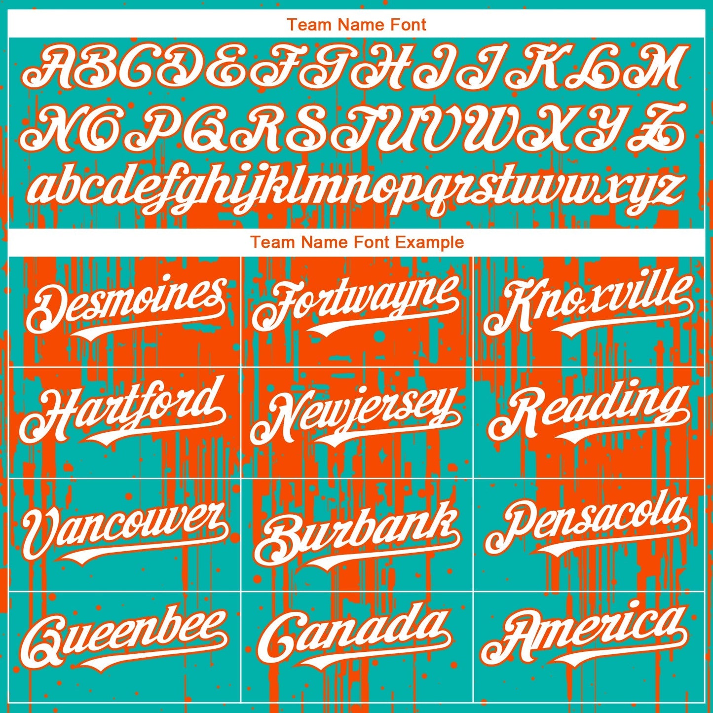 Custom Aqua White-Orange Dripping Splatter Paint Authentic Baseball Jersey baseball jersey product view 4