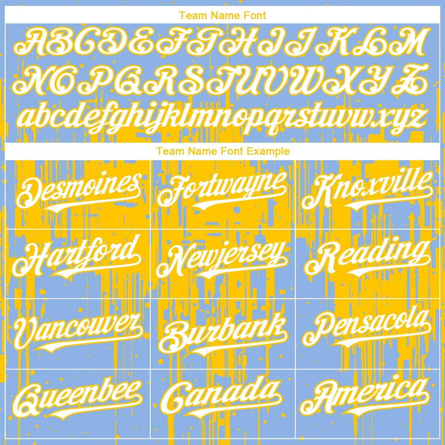 Custom Light Blue White-Yellow Dripping Splatter Paint Authentic Baseball Jersey baseball jersey product view 4
