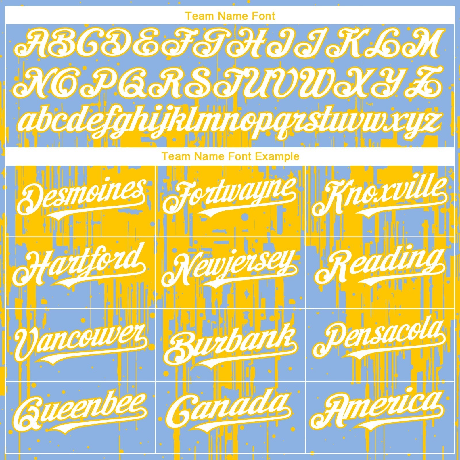 Custom Light Blue White-Yellow Dripping Splatter Paint Authentic Baseball Jersey baseball jersey product view 4
