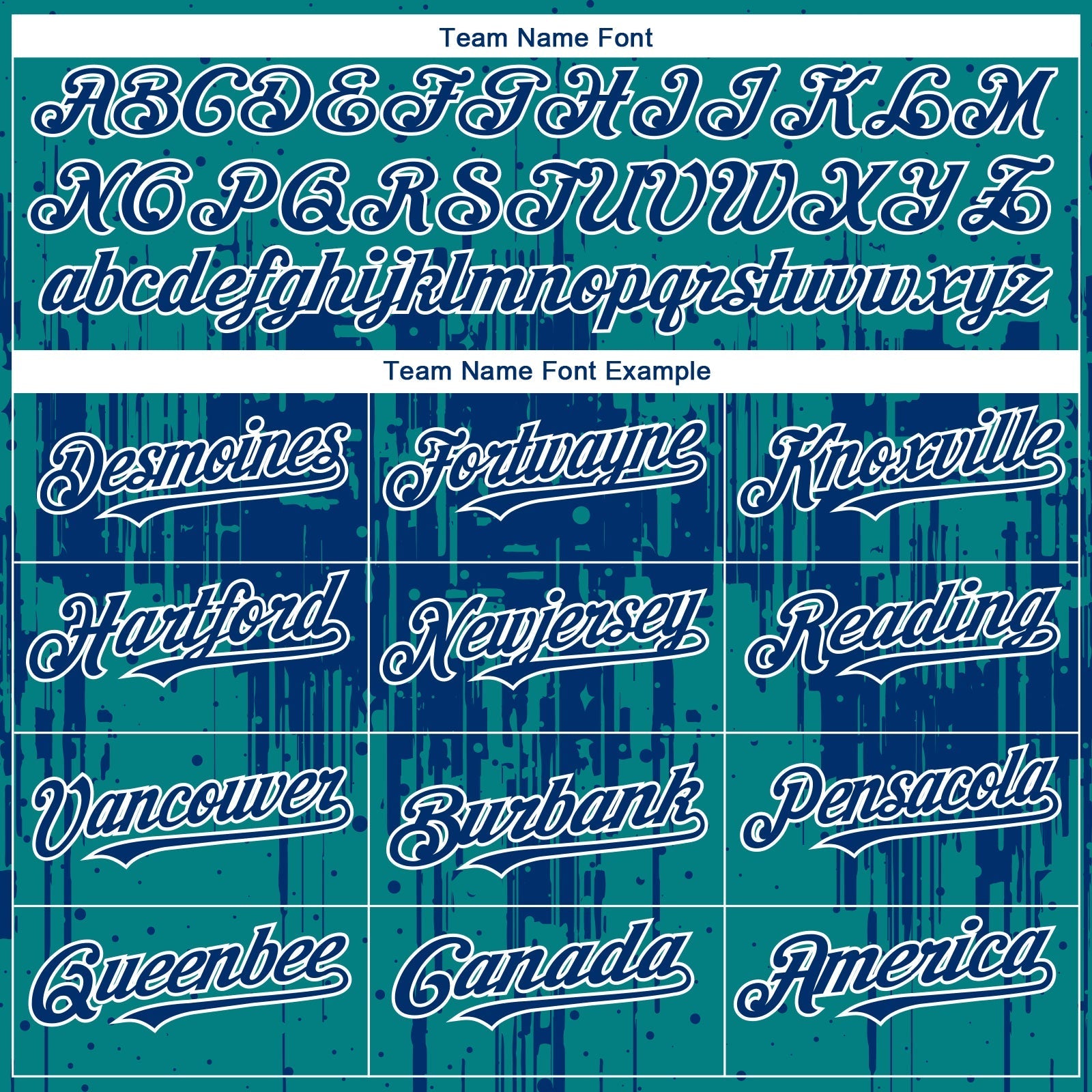 Custom Teal US Navy Blue-White Dripping Splatter Paint Authentic Baseball Jersey baseball jersey product view 4