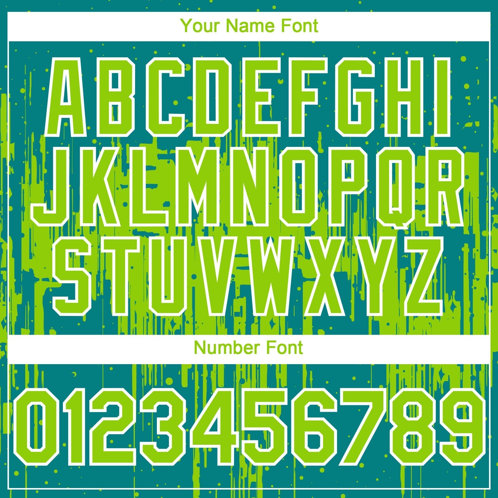 Custom Teal Neon Green-White Dripping Splatter Paint Authentic Baseball Jersey baseball jersey product view 5