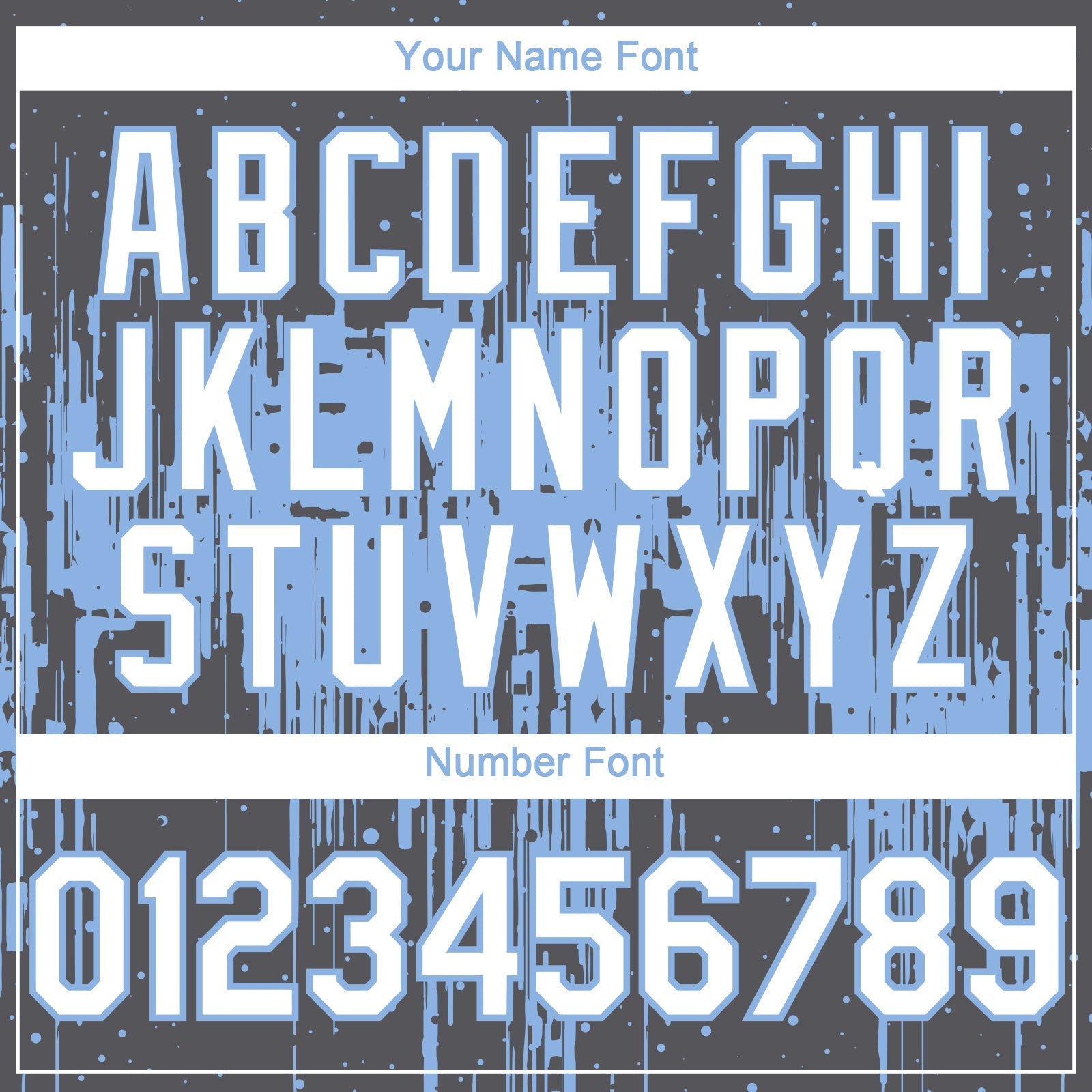 Custom Steel Gray White-Light Blue Dripping Splatter Paint Authentic Baseball Jersey baseball jersey product view 5