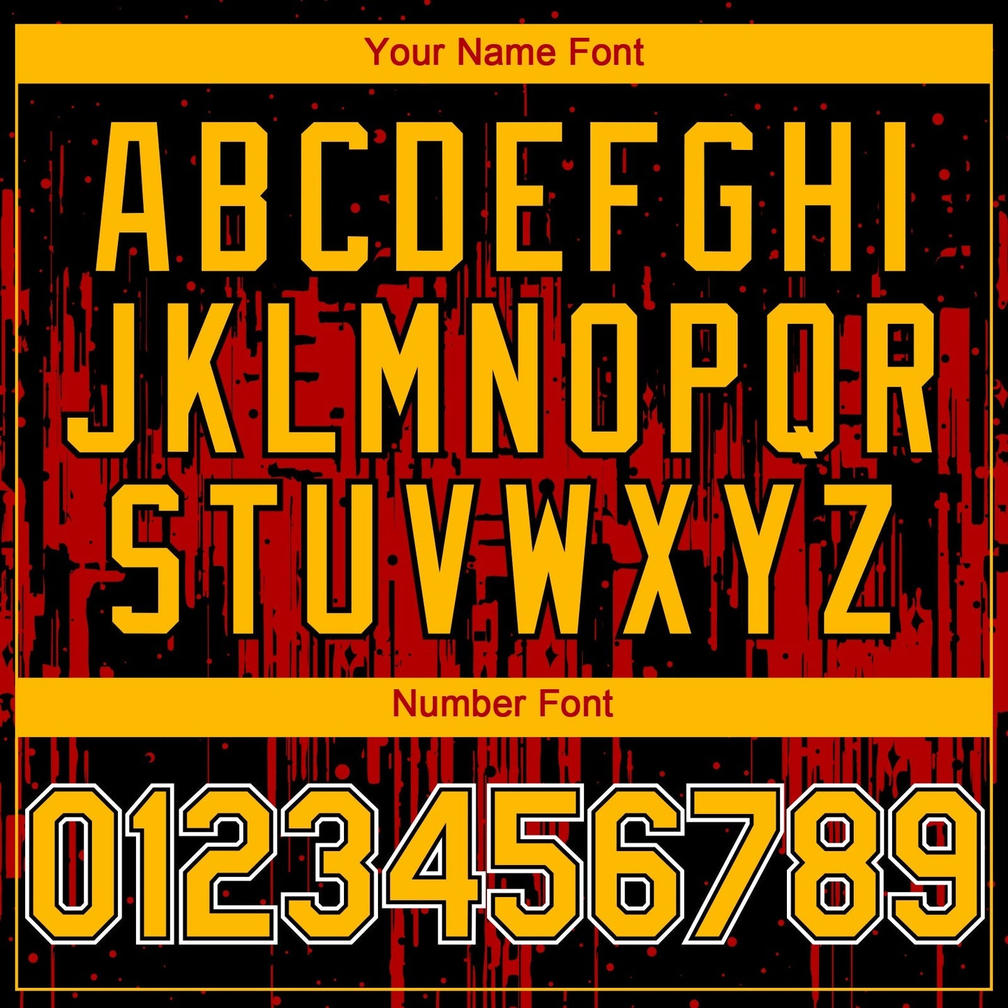 Custom Black Gold Red-White Dripping Splatter Paint Authentic Baseball Jersey baseball jersey product view 5