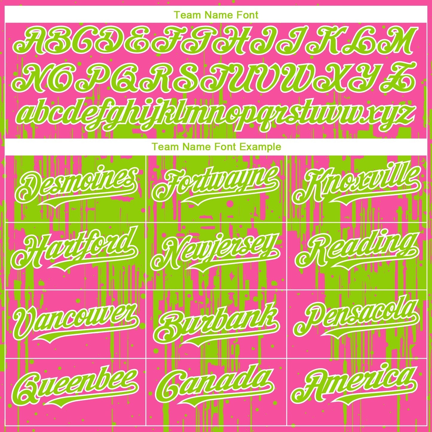 Custom Pink Neon Green-White Dripping Splatter Paint Authentic Baseball Jersey baseball jersey product view 4
