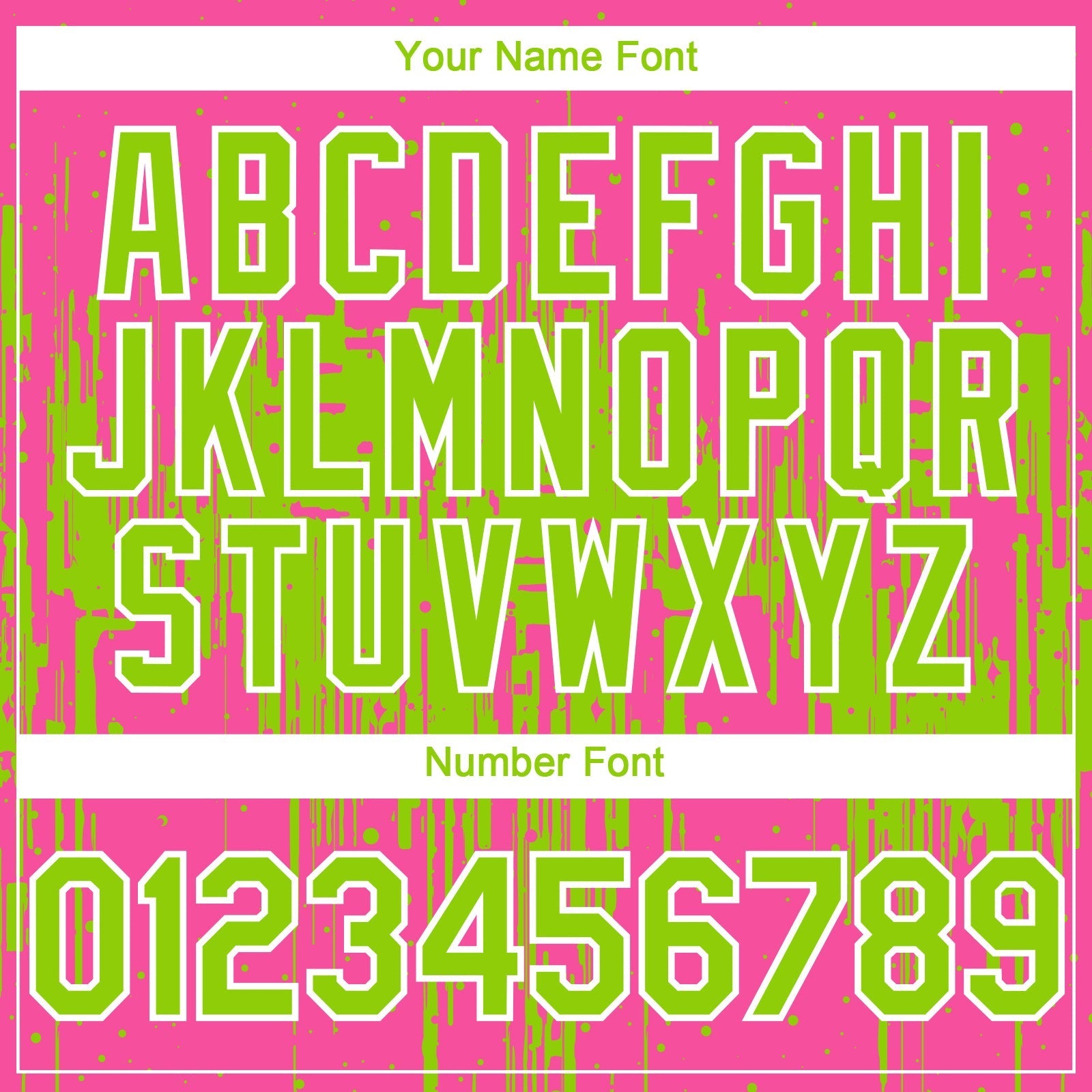 Custom Pink Neon Green-White Dripping Splatter Paint Authentic Baseball Jersey baseball jersey product view 5