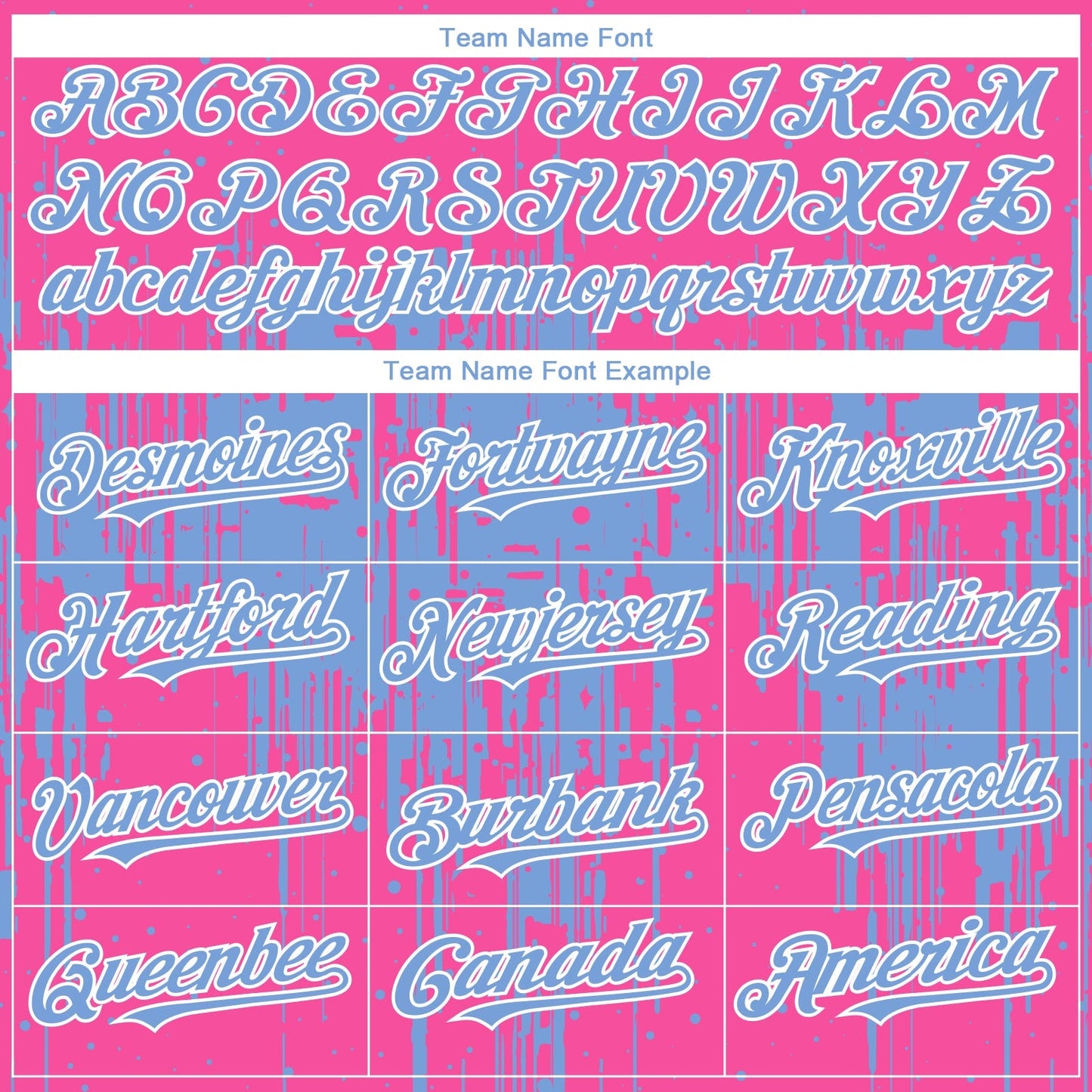 Custom Pink Light Blue-White Dripping Splatter Paint Authentic Baseball Jersey baseball jersey product view 4
