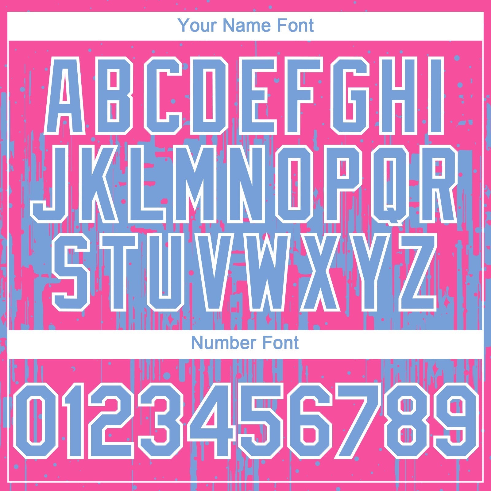 Custom Pink Light Blue-White Dripping Splatter Paint Authentic Baseball Jersey baseball jersey product view 5