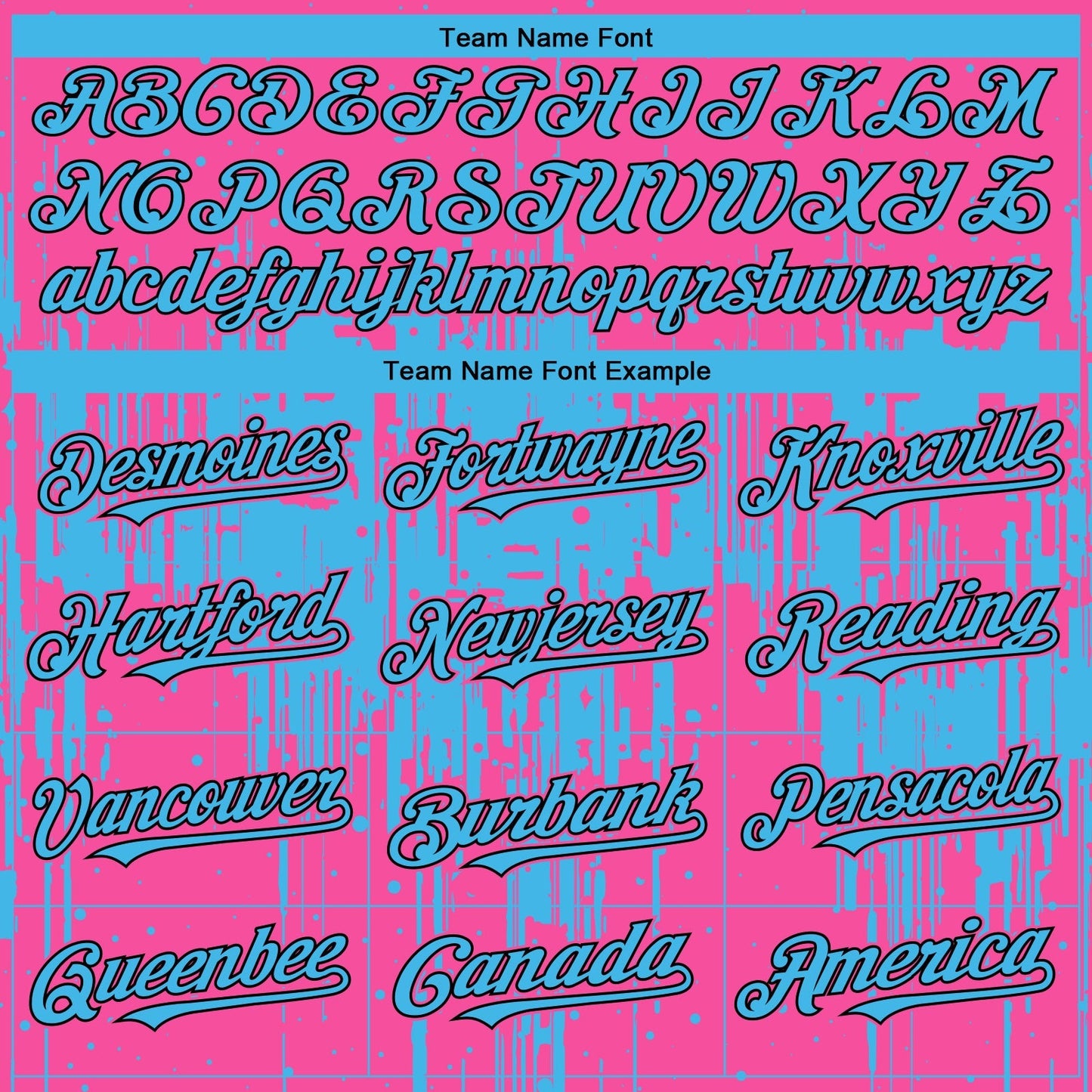 Custom Pink Sky Blue-Black Dripping Splatter Paint Authentic Baseball Jersey baseball jersey product view 4