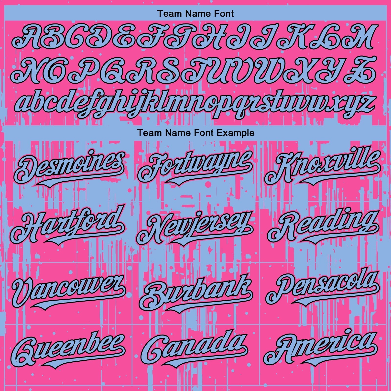 Custom Pink Light Blue-Black Dripping Splatter Paint Authentic Baseball Jersey baseball jersey product view 4