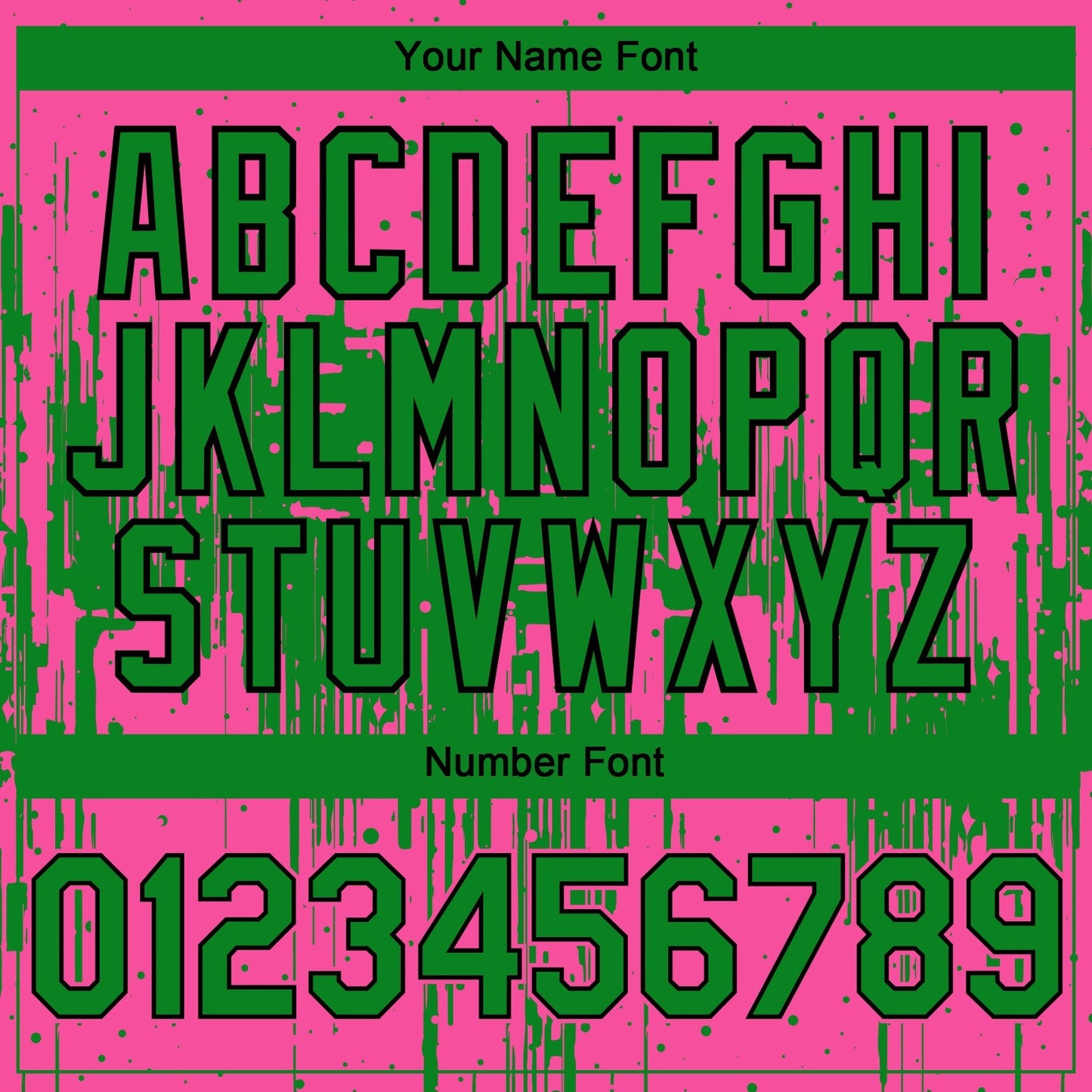 Custom Pink Grass Green-Black Dripping Splatter Paint Authentic Baseball Jersey baseball jersey product view 5