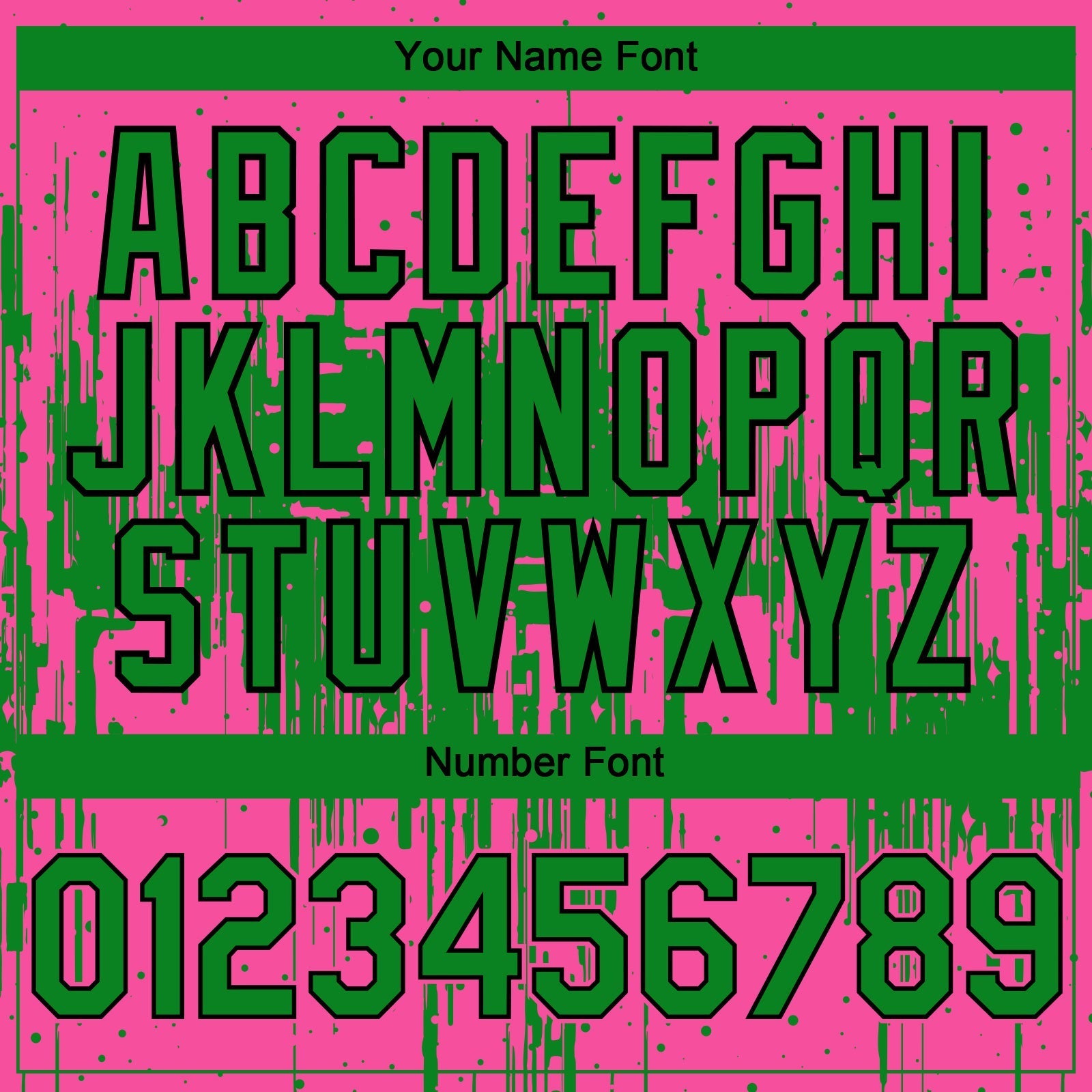 Custom Pink Grass Green-Black Dripping Splatter Paint Authentic Baseball Jersey baseball jersey product view 5