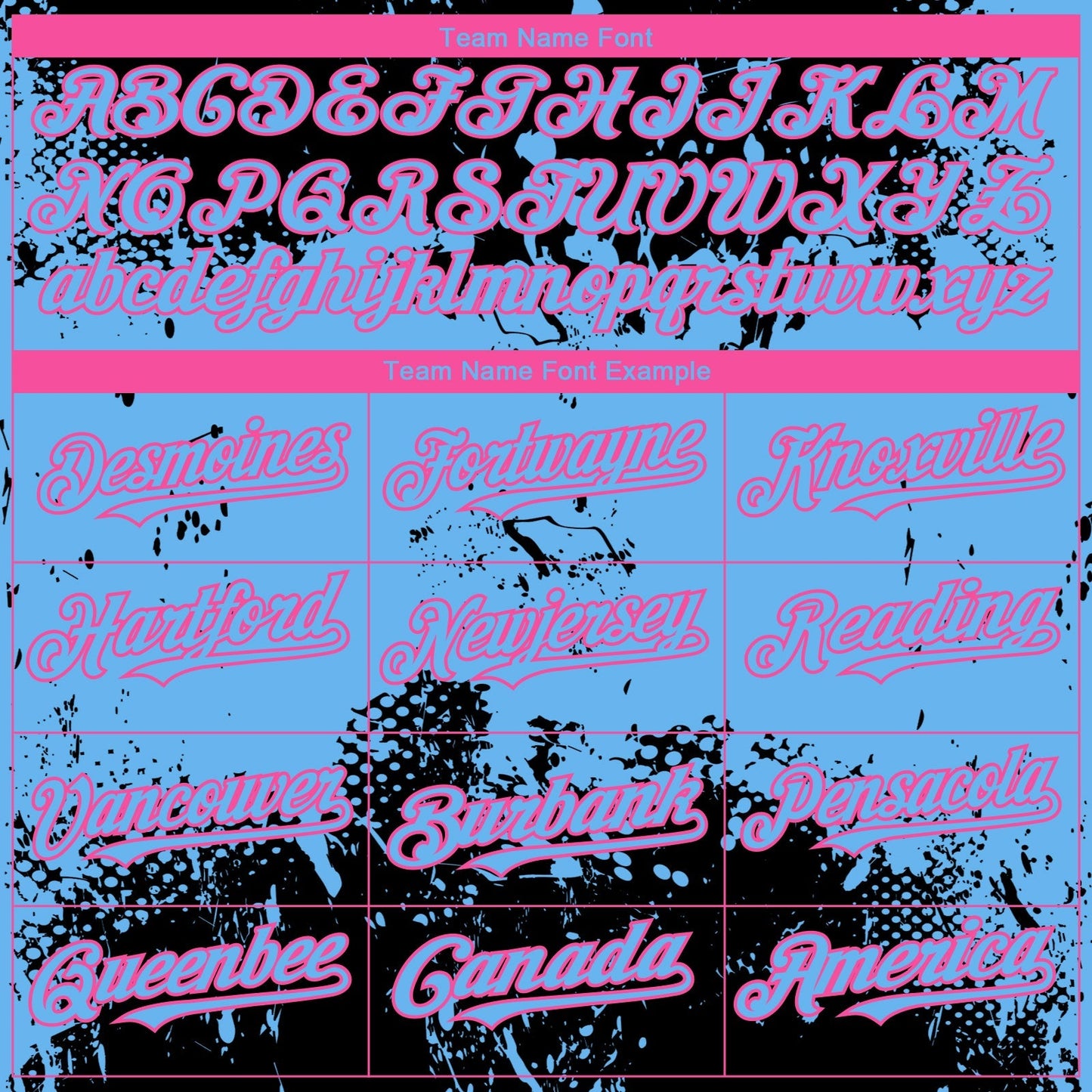 Custom Black Sky Blue-Pink Abstract Splatter Grunge Paint Authentic Baseball Jersey baseball jersey product view 4