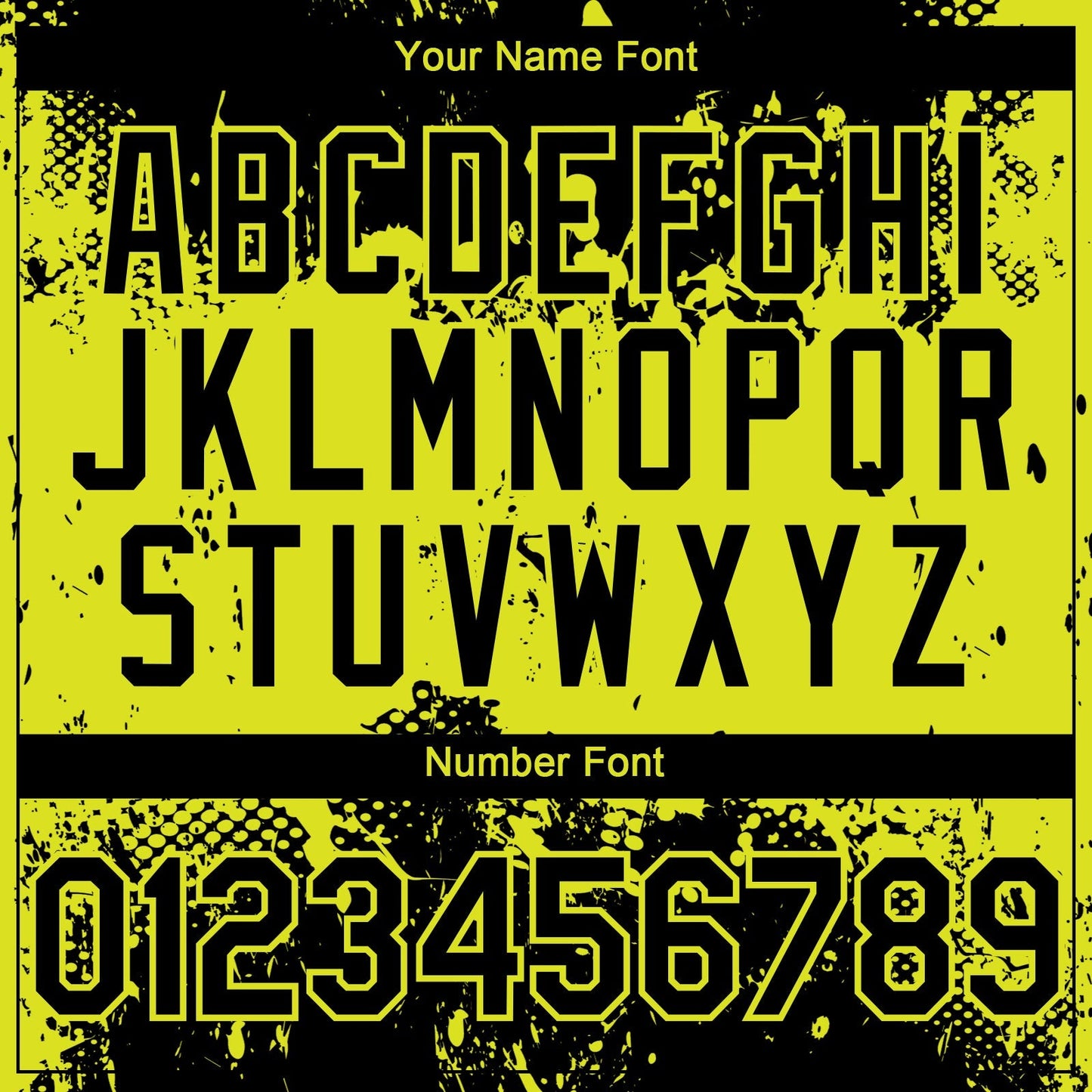 Custom Black Neon Yellow Abstract Splatter Grunge Paint Authentic Baseball Jersey baseball jersey product view 5