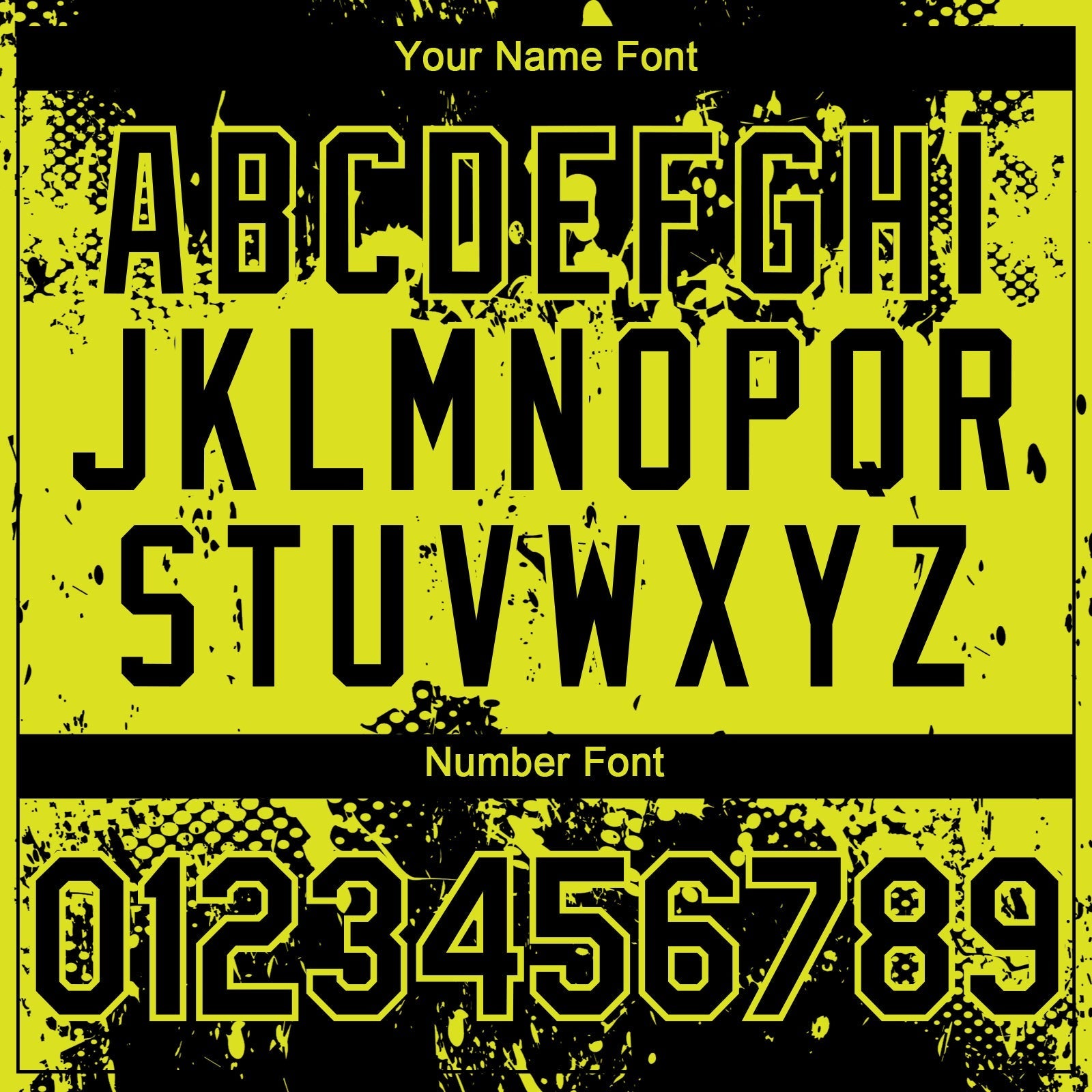 Custom Black Neon Yellow Abstract Splatter Grunge Paint Authentic Baseball Jersey baseball jersey product view 5