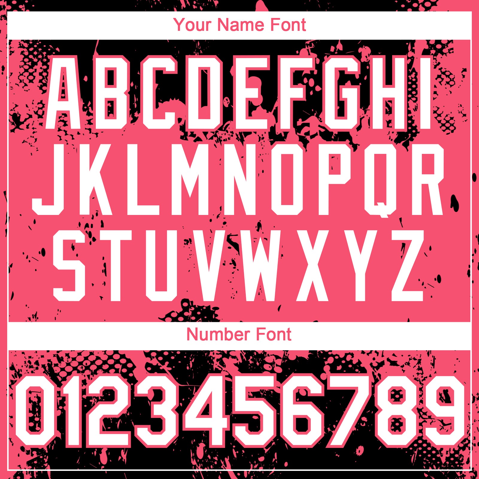 Custom Black White-Neon Pink Abstract Splatter Grunge Paint Authentic Baseball Jersey baseball jersey product view 5