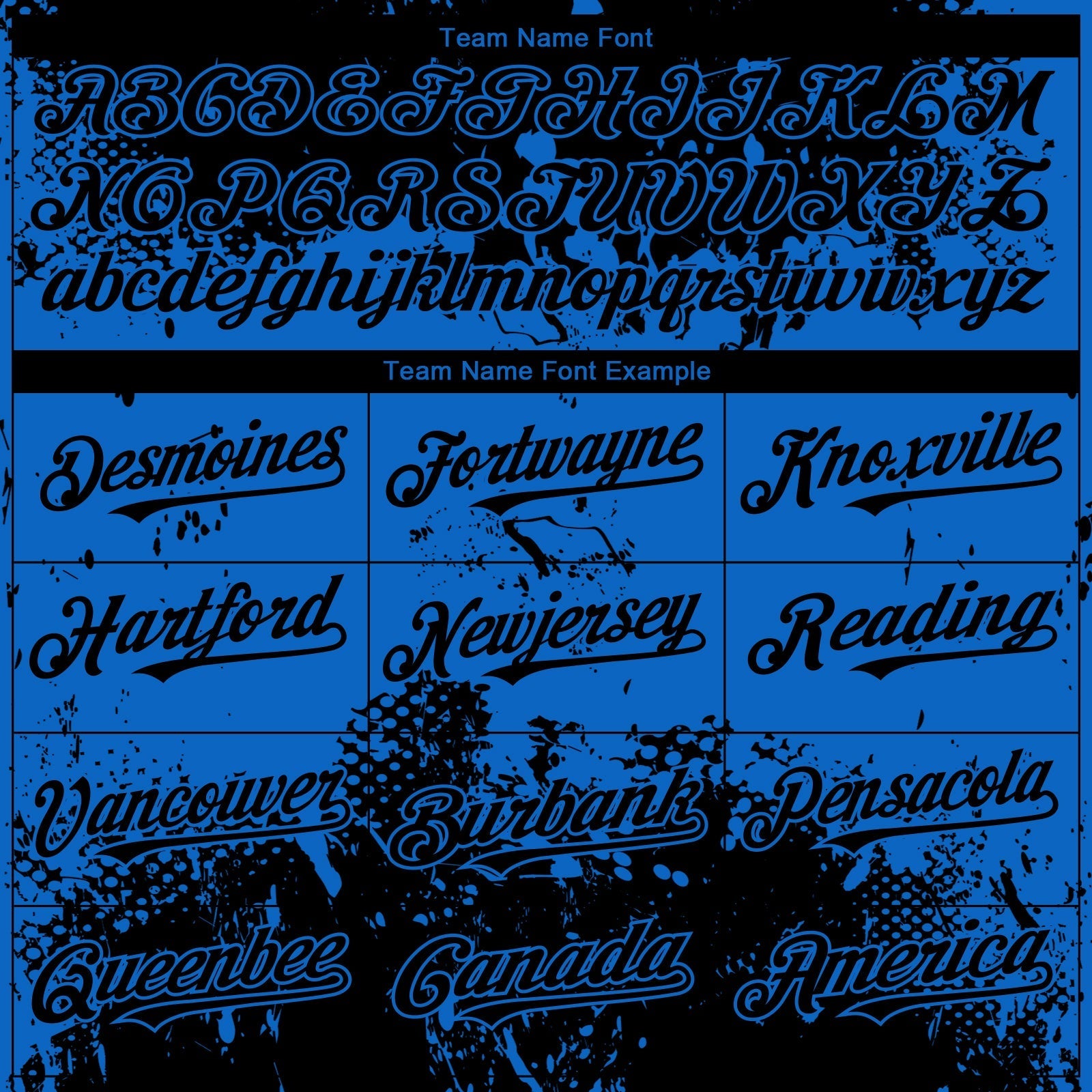 Custom Black Blue Abstract Splatter Grunge Paint Authentic Baseball Jersey baseball jersey product view 4