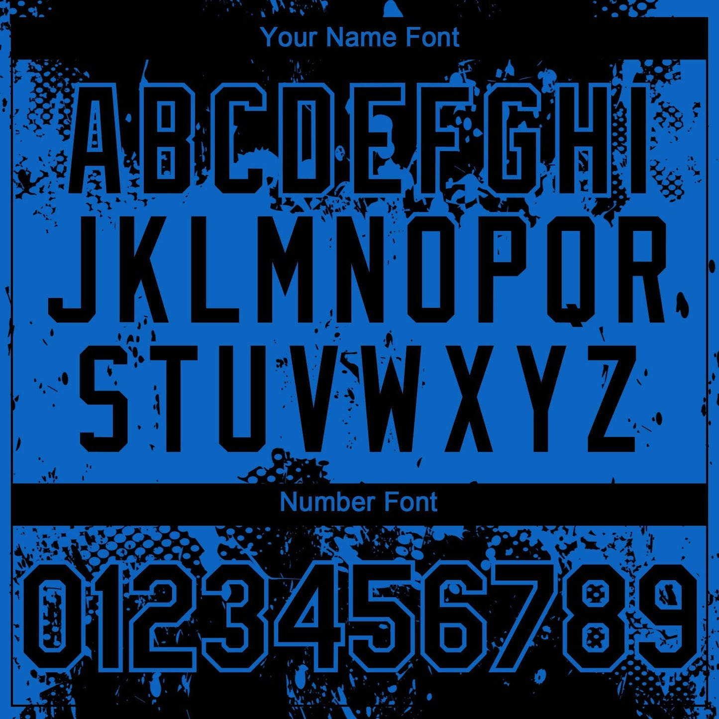 Custom Black Blue Abstract Splatter Grunge Paint Authentic Baseball Jersey baseball jersey product view 5