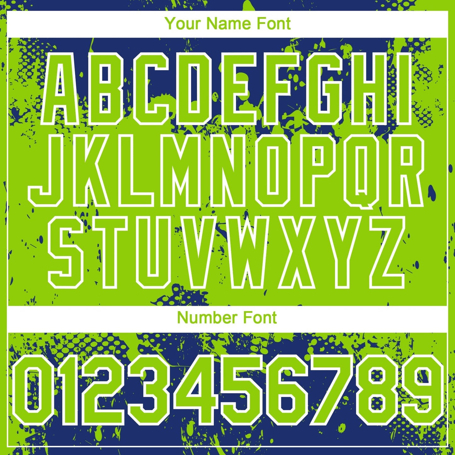 Custom Royal Neon Green-White Abstract Splatter Grunge Paint Authentic Baseball Jersey baseball jersey product view 5