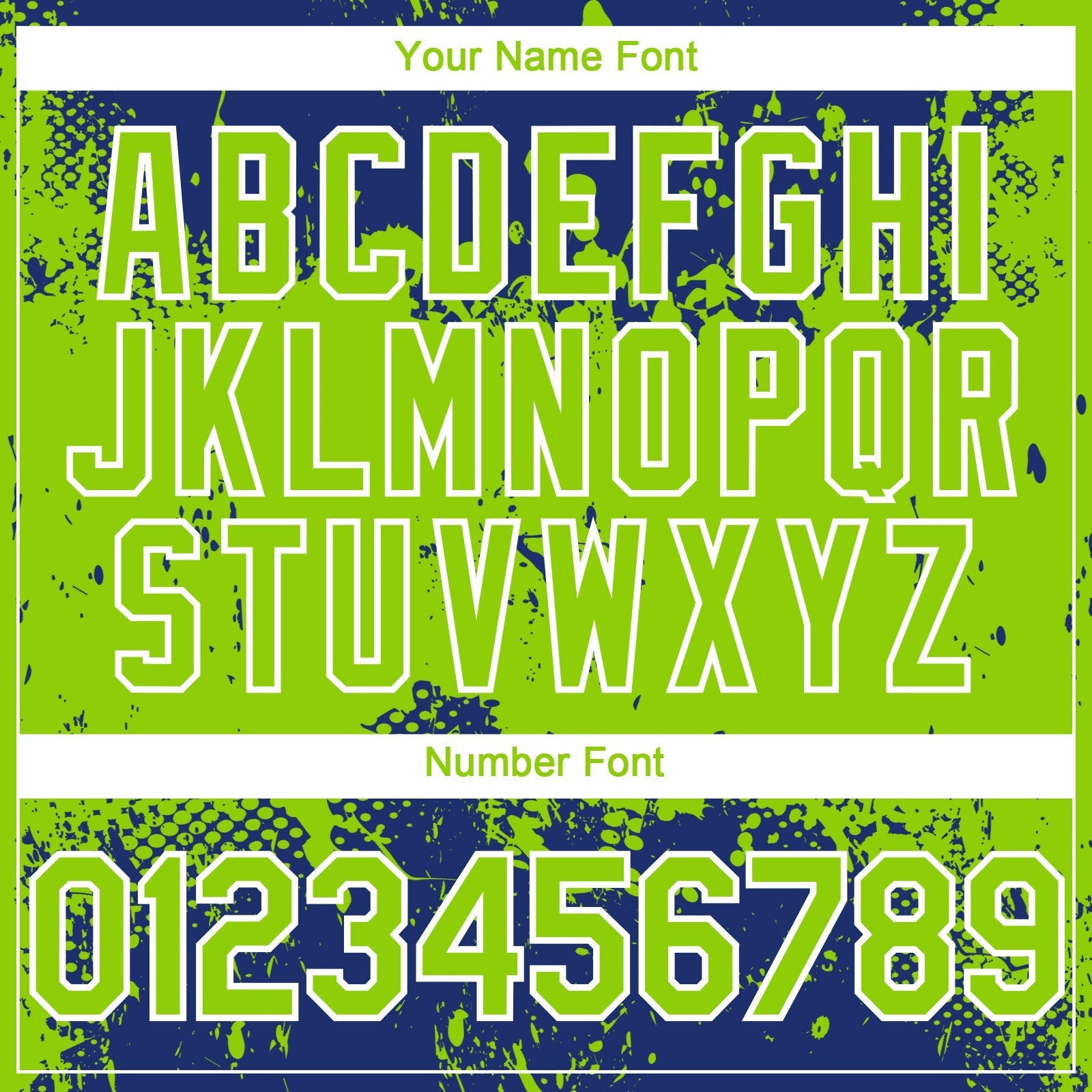 Custom Royal Neon Green-White Abstract Splatter Grunge Paint Authentic Baseball Jersey baseball jersey product view 5