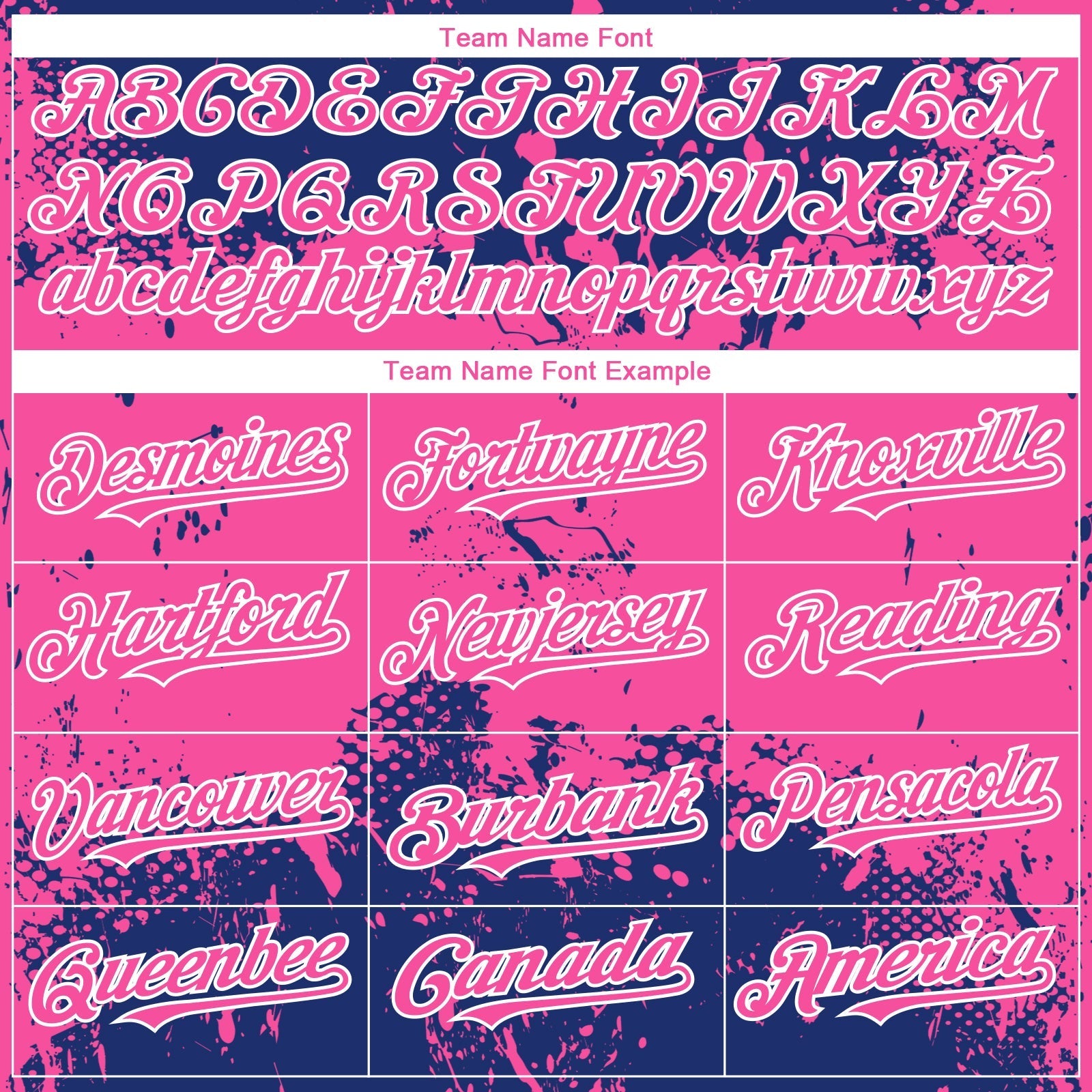 Custom Royal Pink-White Abstract Splatter Grunge Paint Authentic Baseball Jersey baseball jersey product view 4