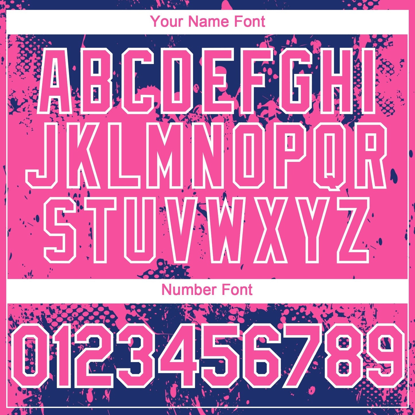 Custom Royal Pink-White Abstract Splatter Grunge Paint Authentic Baseball Jersey baseball jersey product view 5