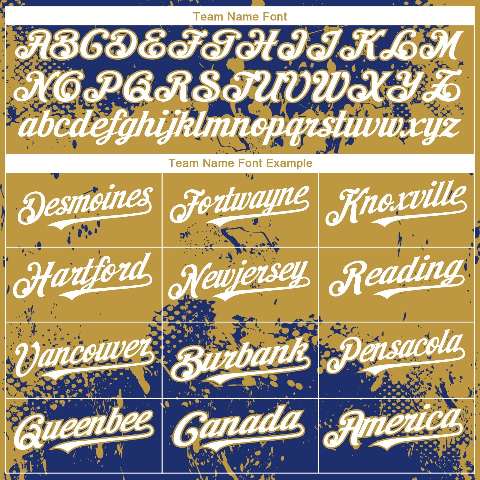Custom Royal White-Old Gold Abstract Splatter Grunge Paint Authentic Baseball Jersey baseball jersey product view 4