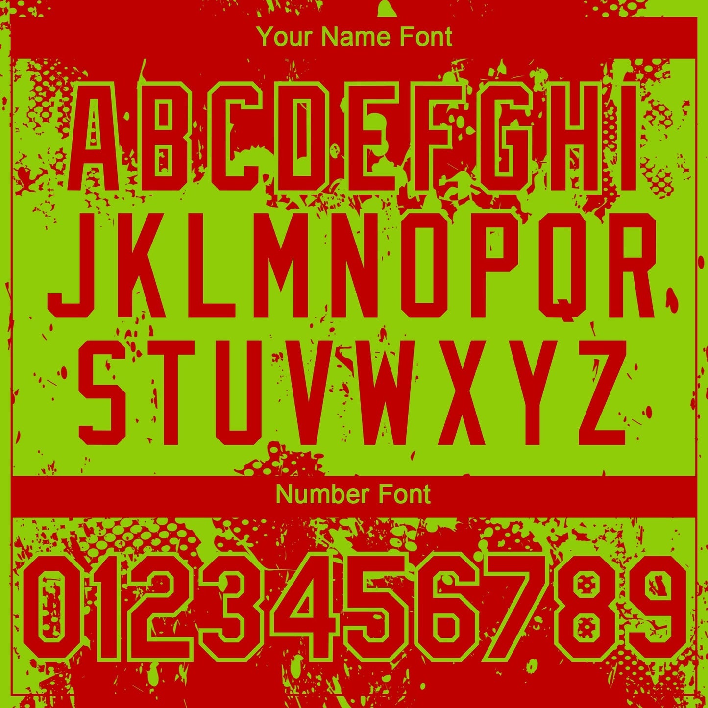 Custom Red Neon Green Abstract Splatter Grunge Paint Authentic Baseball Jersey baseball jersey product view 5