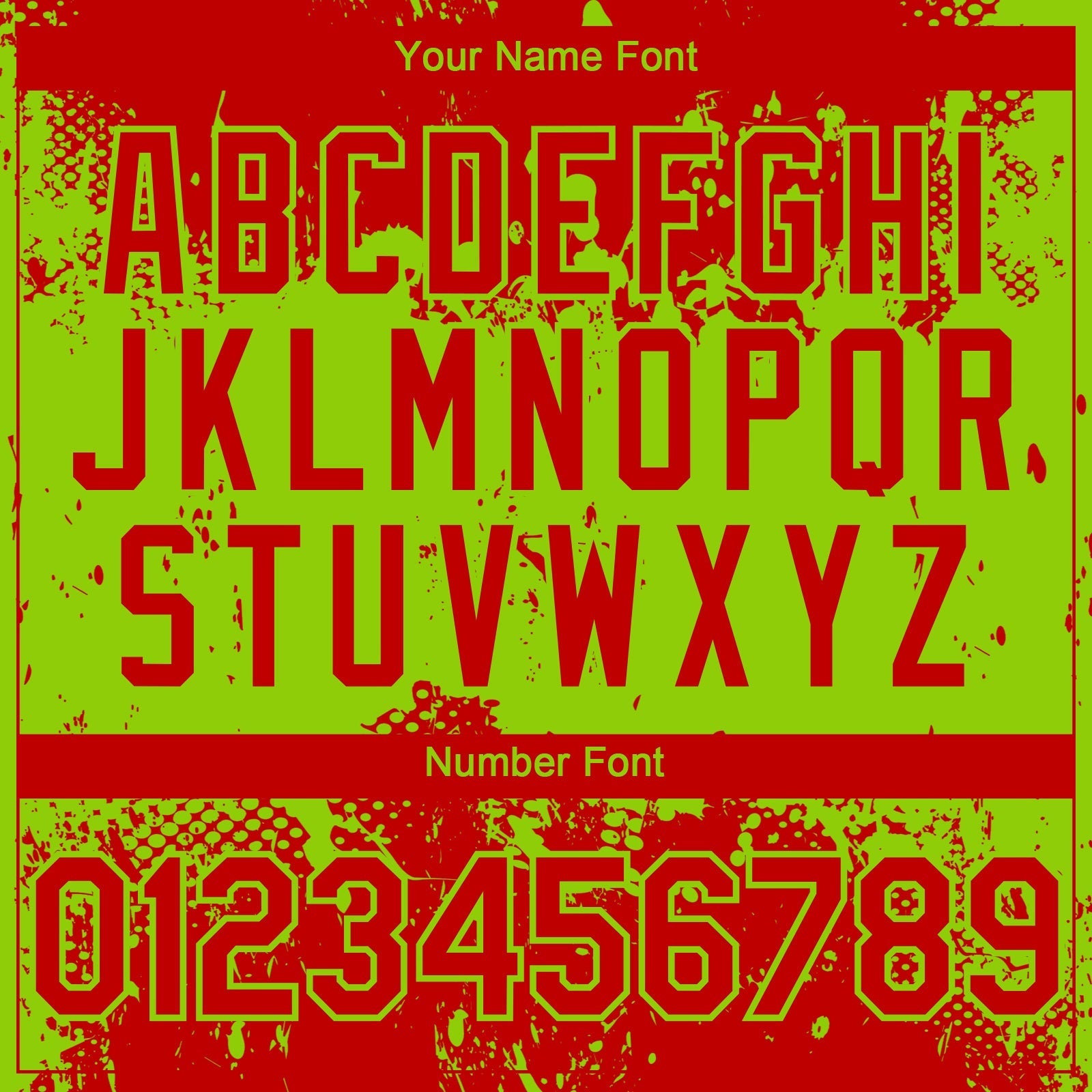 Custom Red Neon Green Abstract Splatter Grunge Paint Authentic Baseball Jersey baseball jersey product view 5